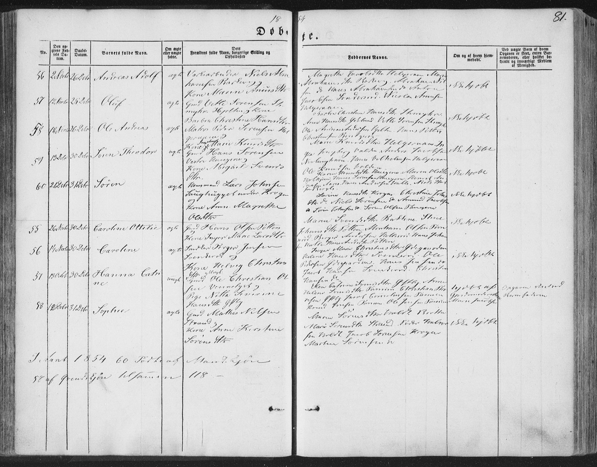 Brunlanes kirkebøker, SAKO/A-342/F/Fa/L0004: Parish register (official) no. I 4, 1846-1862, p. 81