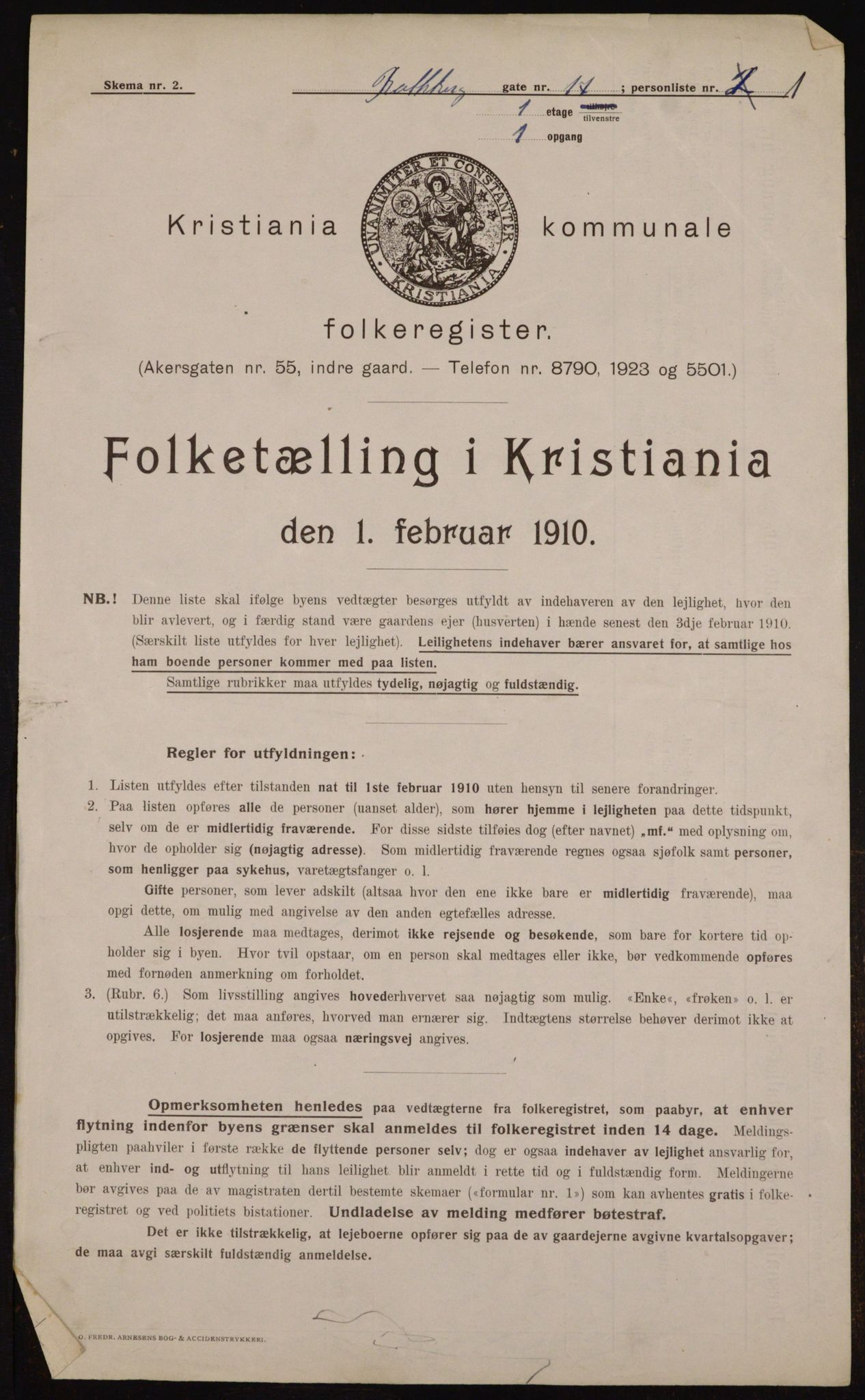 OBA, Municipal Census 1910 for Kristiania, 1910, p. 78989