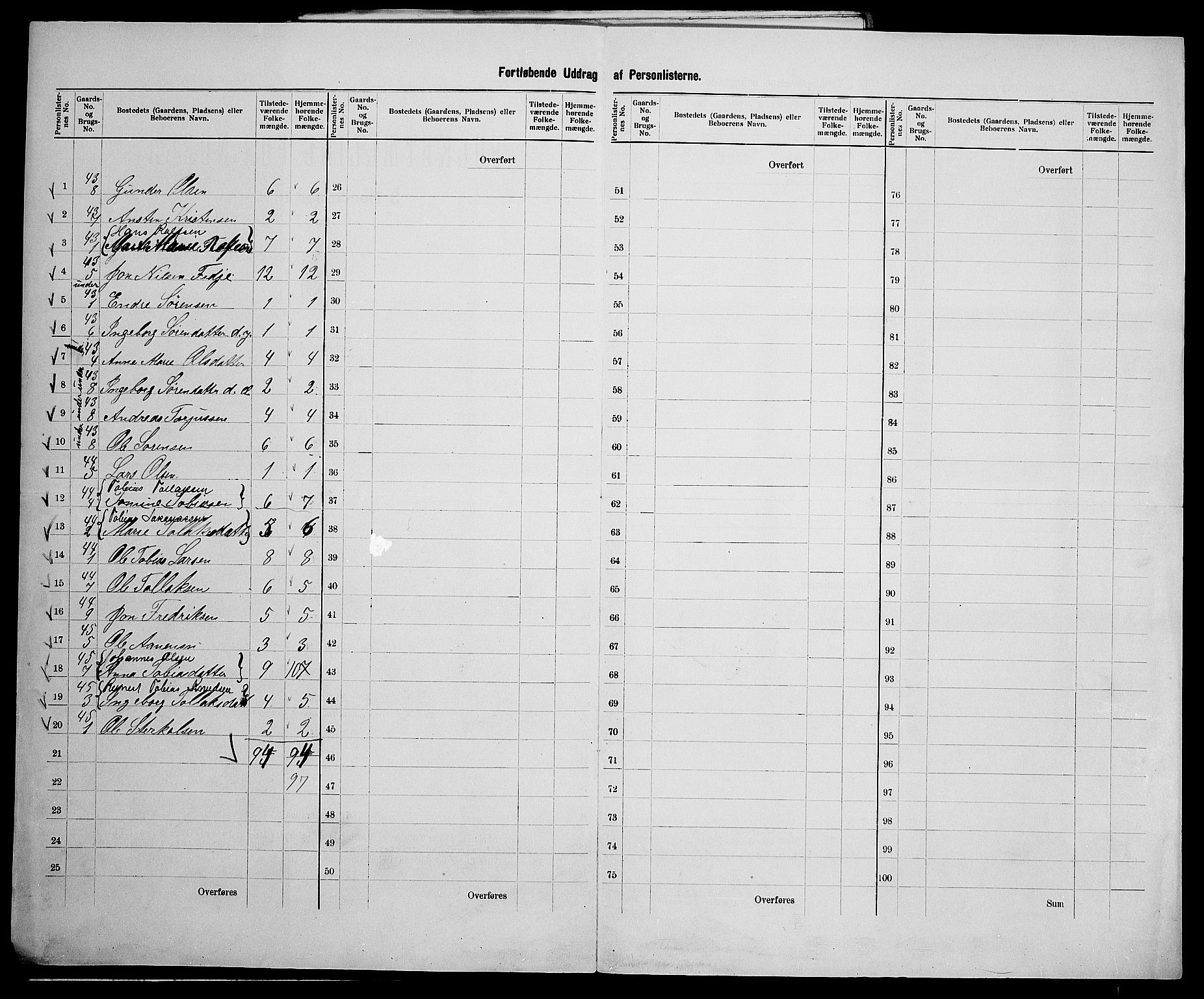 SAK, 1900 census for Hægebostad, 1900, p. 30