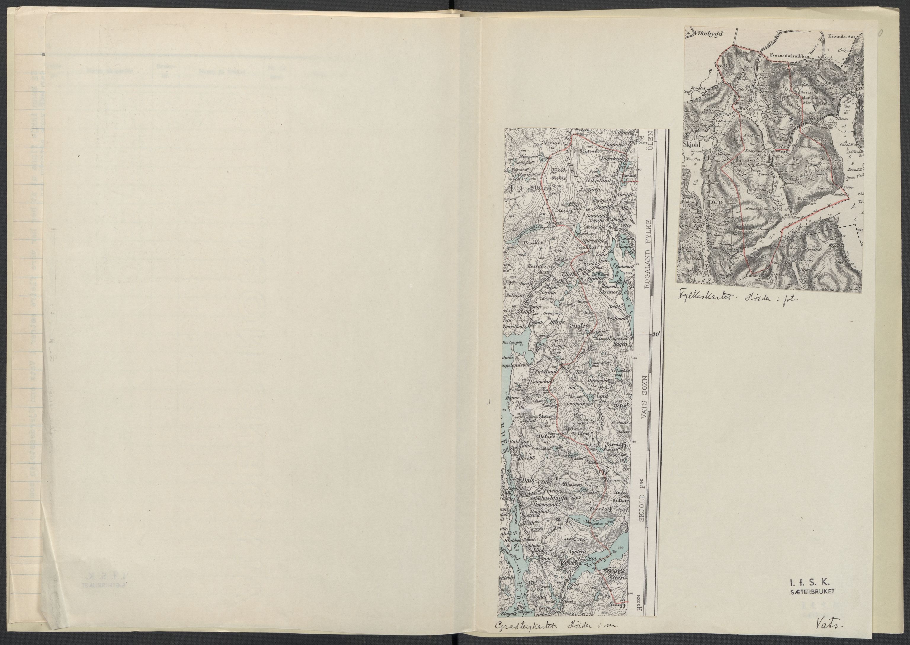 Instituttet for sammenlignende kulturforskning, AV/RA-PA-0424/F/Fc/L0009/0002: Eske B9: / Rogaland (perm XXIII), 1932-1938