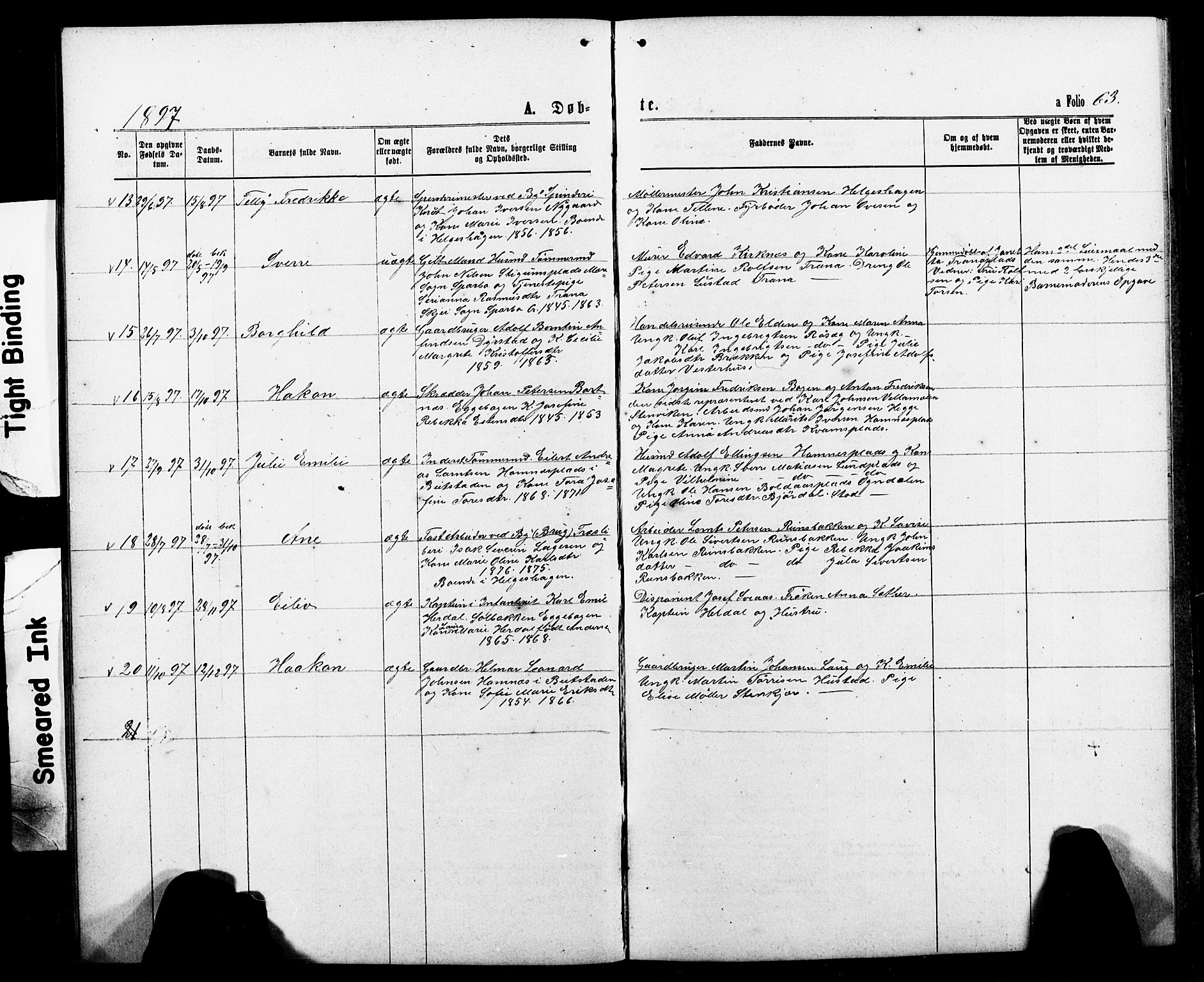 Ministerialprotokoller, klokkerbøker og fødselsregistre - Nord-Trøndelag, SAT/A-1458/740/L0380: Parish register (copy) no. 740C01, 1868-1902, p. 63