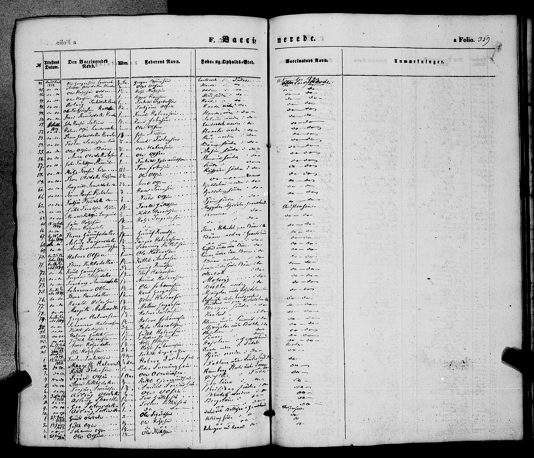Hjartdal kirkebøker, SAKO/A-270/F/Fa/L0008: Parish register (official) no. I 8, 1844-1859, p. 359