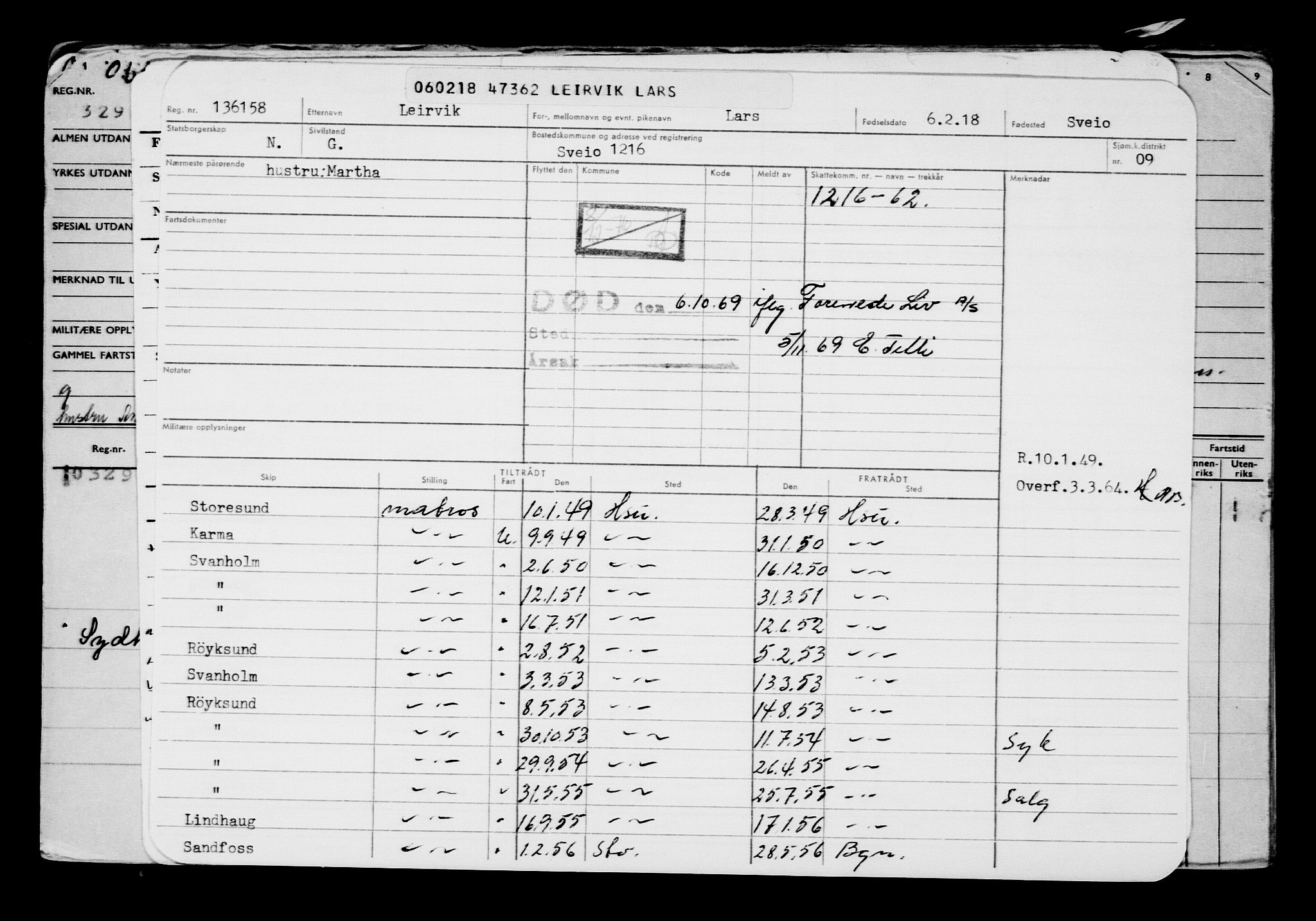 Direktoratet for sjømenn, AV/RA-S-3545/G/Gb/L0155: Hovedkort, 1918, p. 363