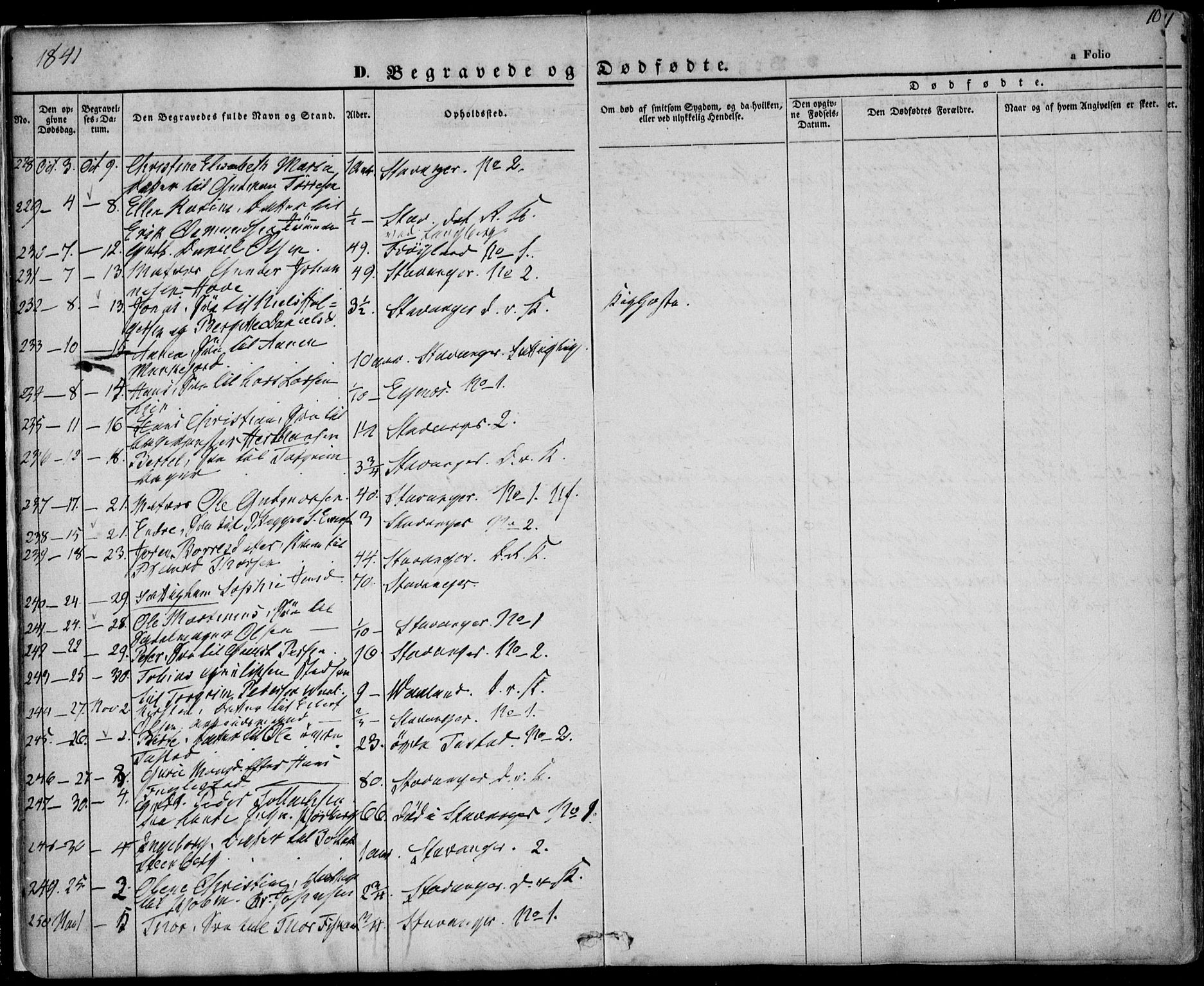Domkirken sokneprestkontor, SAST/A-101812/001/30/30BA/L0014: Parish register (official) no. A 13, 1841-1851, p. 10