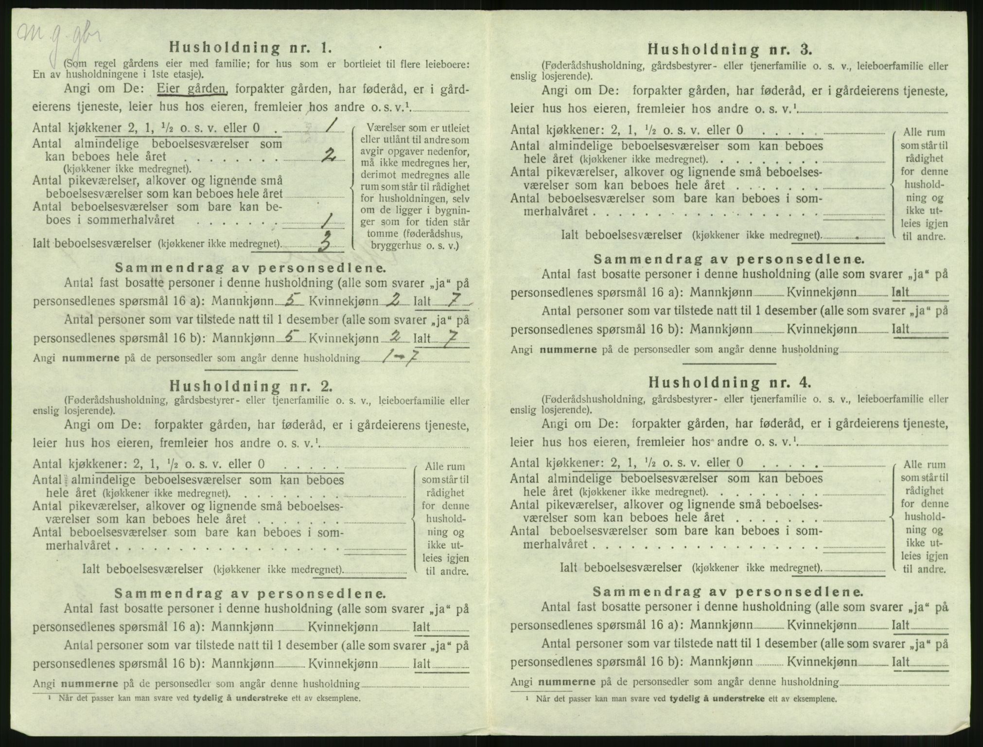 SAT, 1920 census for Hareid, 1920, p. 344