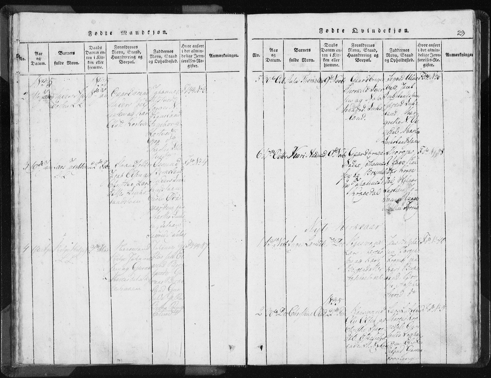 Vikedal sokneprestkontor, AV/SAST-A-101840/01/IV: Parish register (official) no. A 5, 1817-1850, p. 29