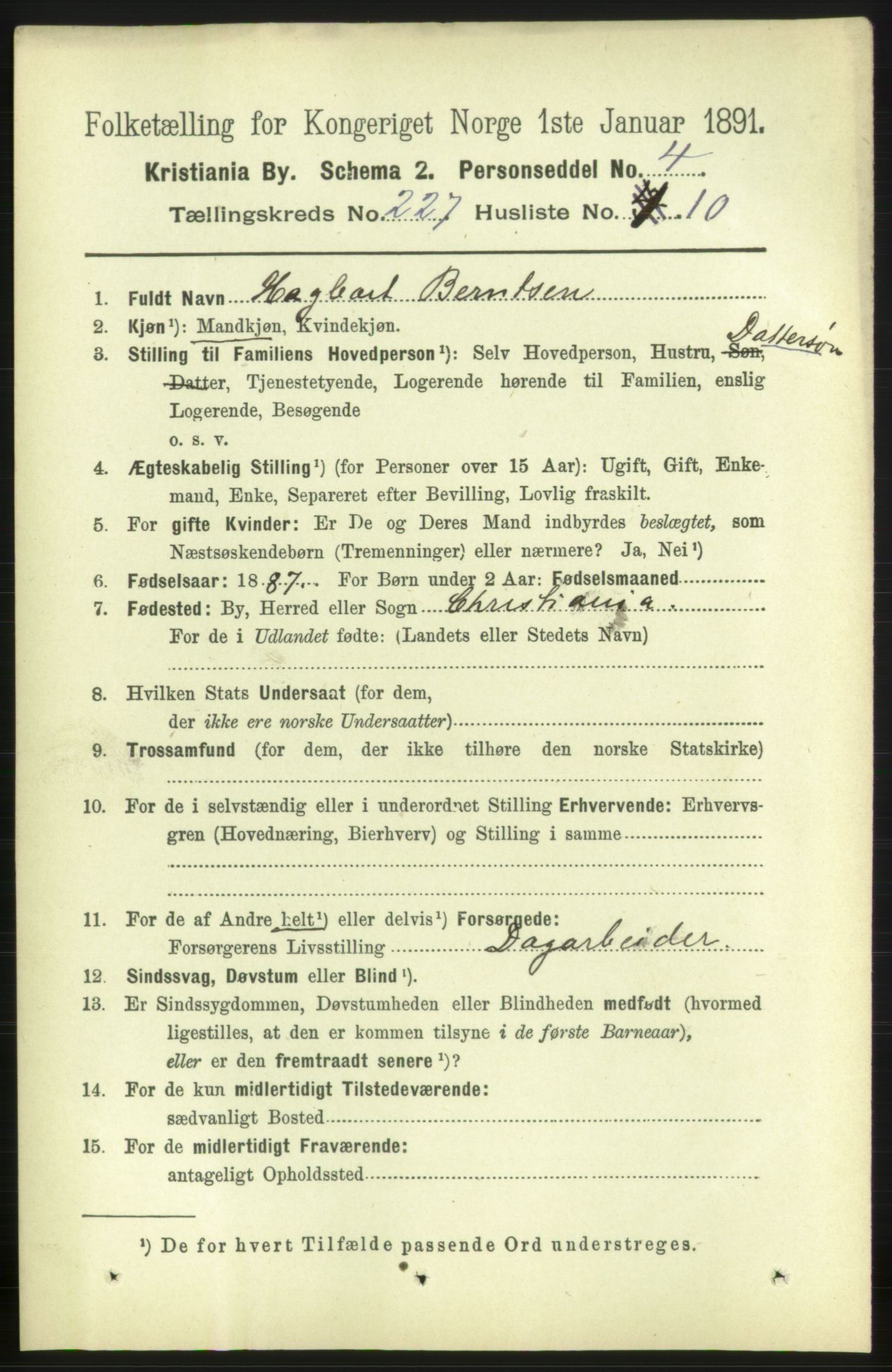 RA, 1891 census for 0301 Kristiania, 1891, p. 138968