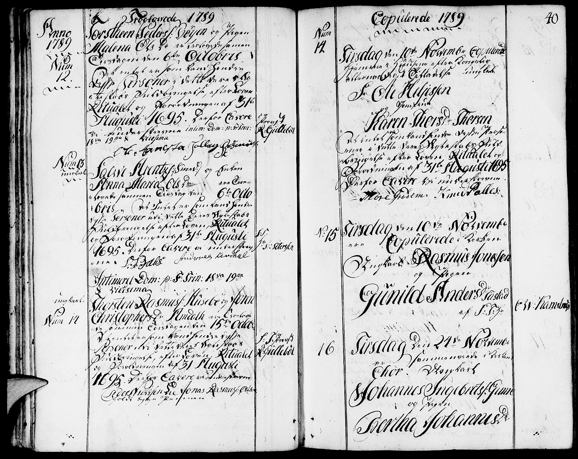 Domkirken sokneprestkontor, SAST/A-101812/001/30/30BA/L0006: Parish register (official) no. A 6, 1783-1815, p. 40