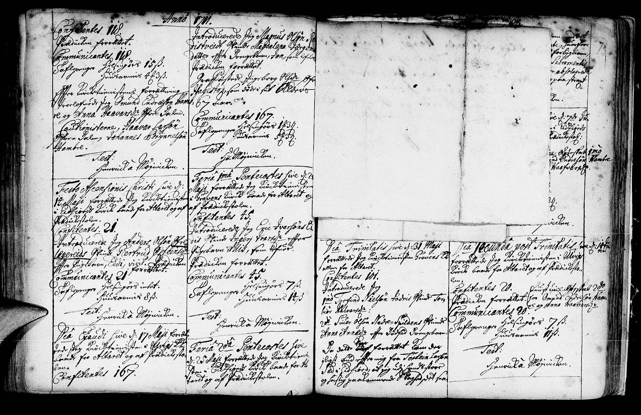 Ulvik sokneprestembete, SAB/A-78801/H/Haa: Parish register (official) no.  A 3, 1706-1715, p. 73