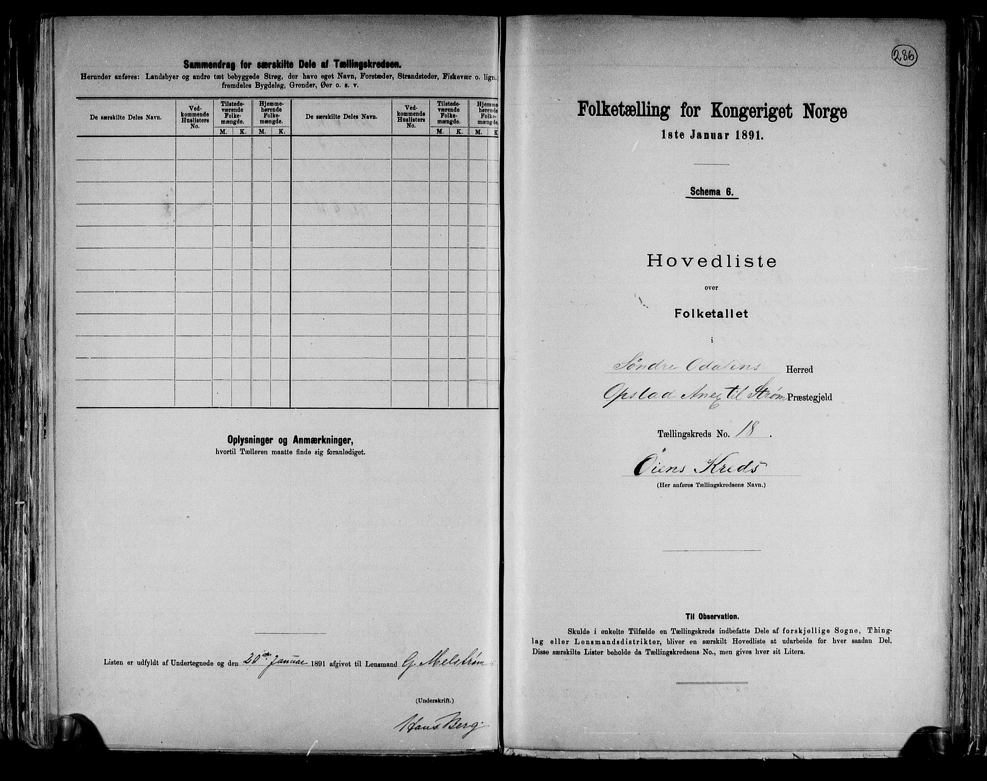 RA, 1891 census for 0419 Sør-Odal, 1891, p. 49