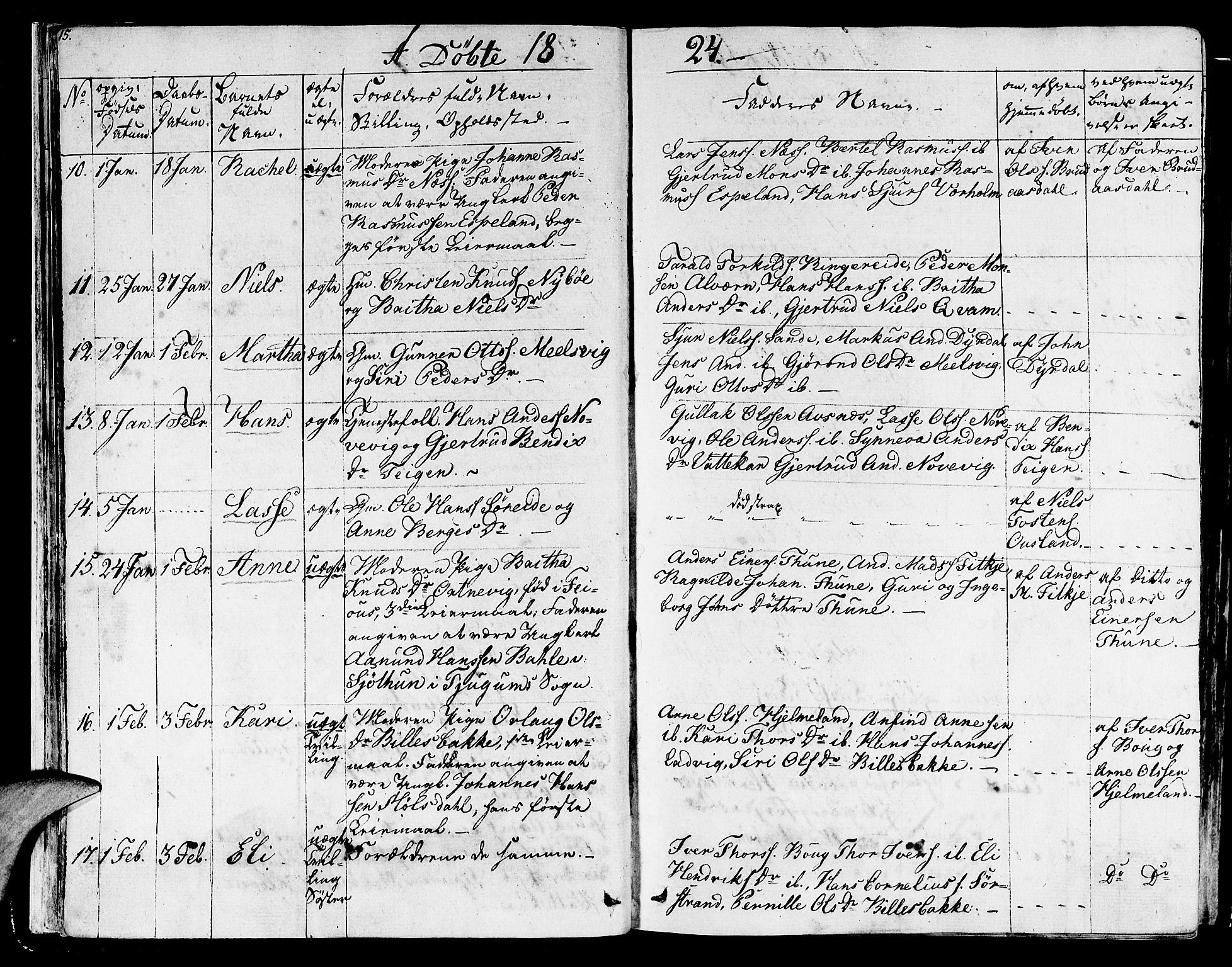 Lavik sokneprestembete, SAB/A-80901: Parish register (official) no. A 2I, 1821-1842, p. 15