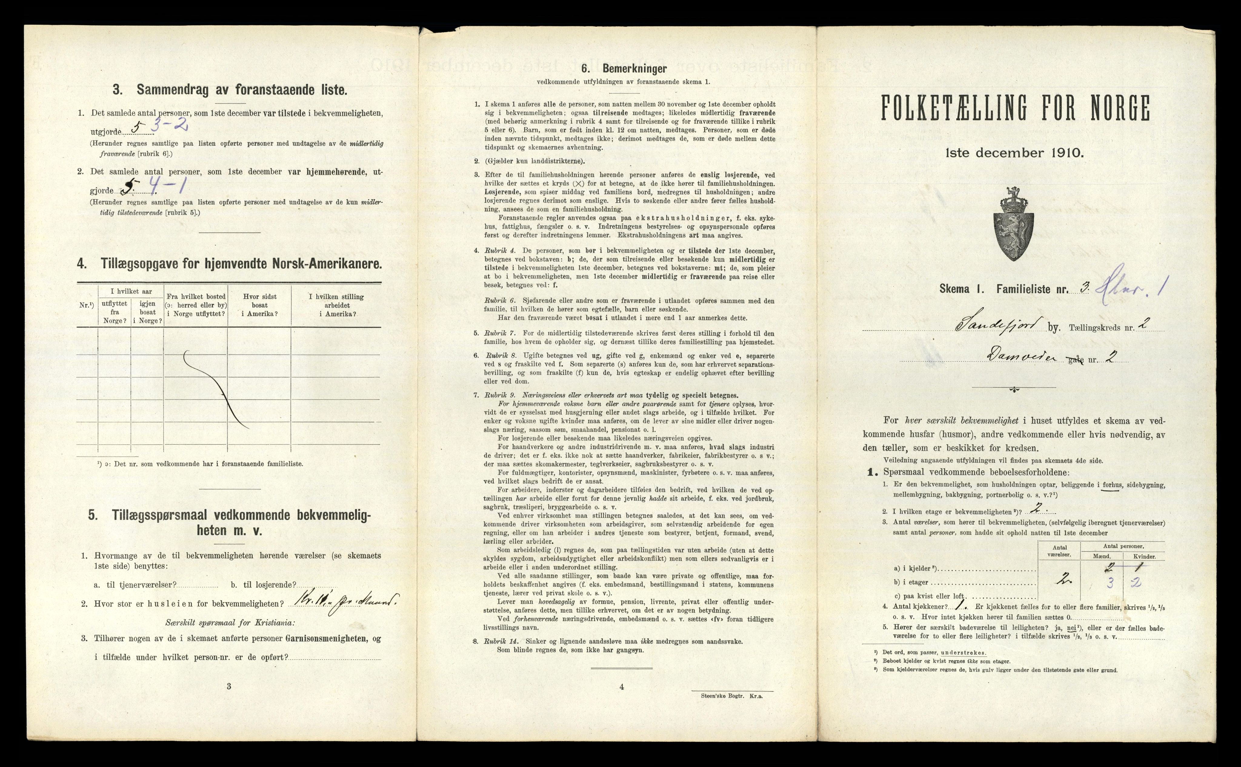 RA, 1910 census for Sandefjord, 1910, p. 374