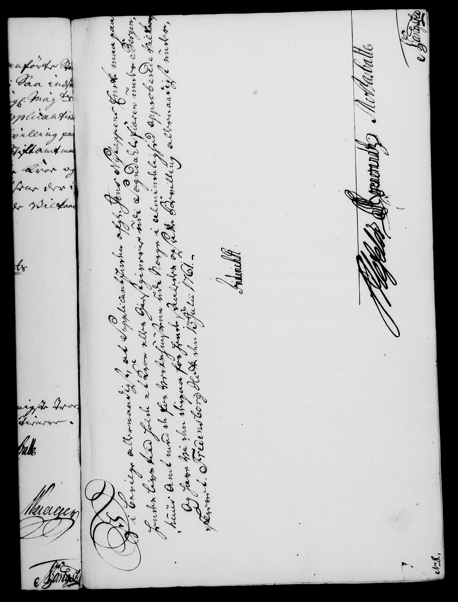 Rentekammeret, Kammerkanselliet, RA/EA-3111/G/Gf/Gfa/L0043: Norsk relasjons- og resolusjonsprotokoll (merket RK 52.43), 1761, p. 301