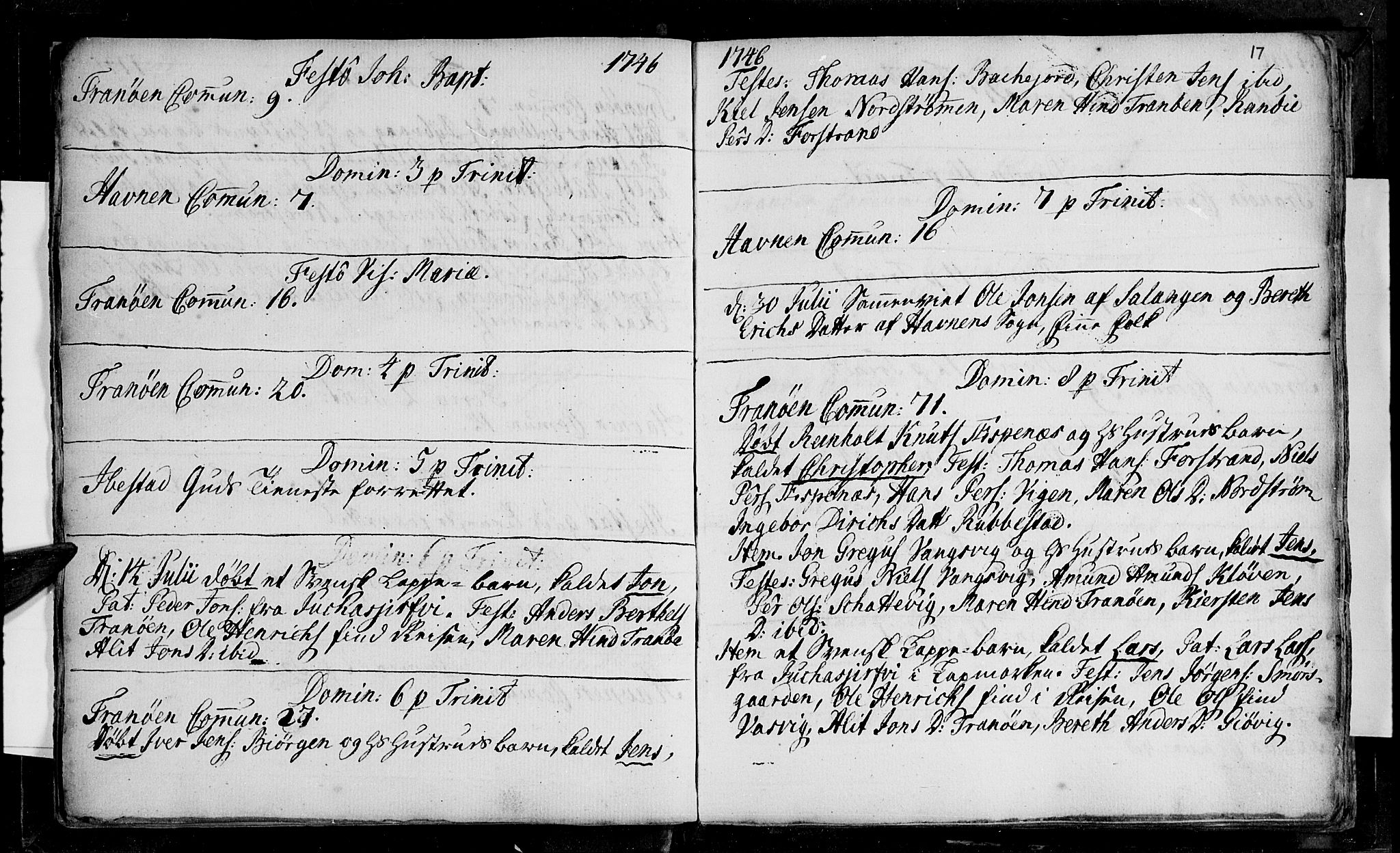 Ibestad sokneprestembete, SATØ/S-0077/H/Ha/Haa/L0001kirke: Parish register (official) no. 1, 1744-1757, p. 17