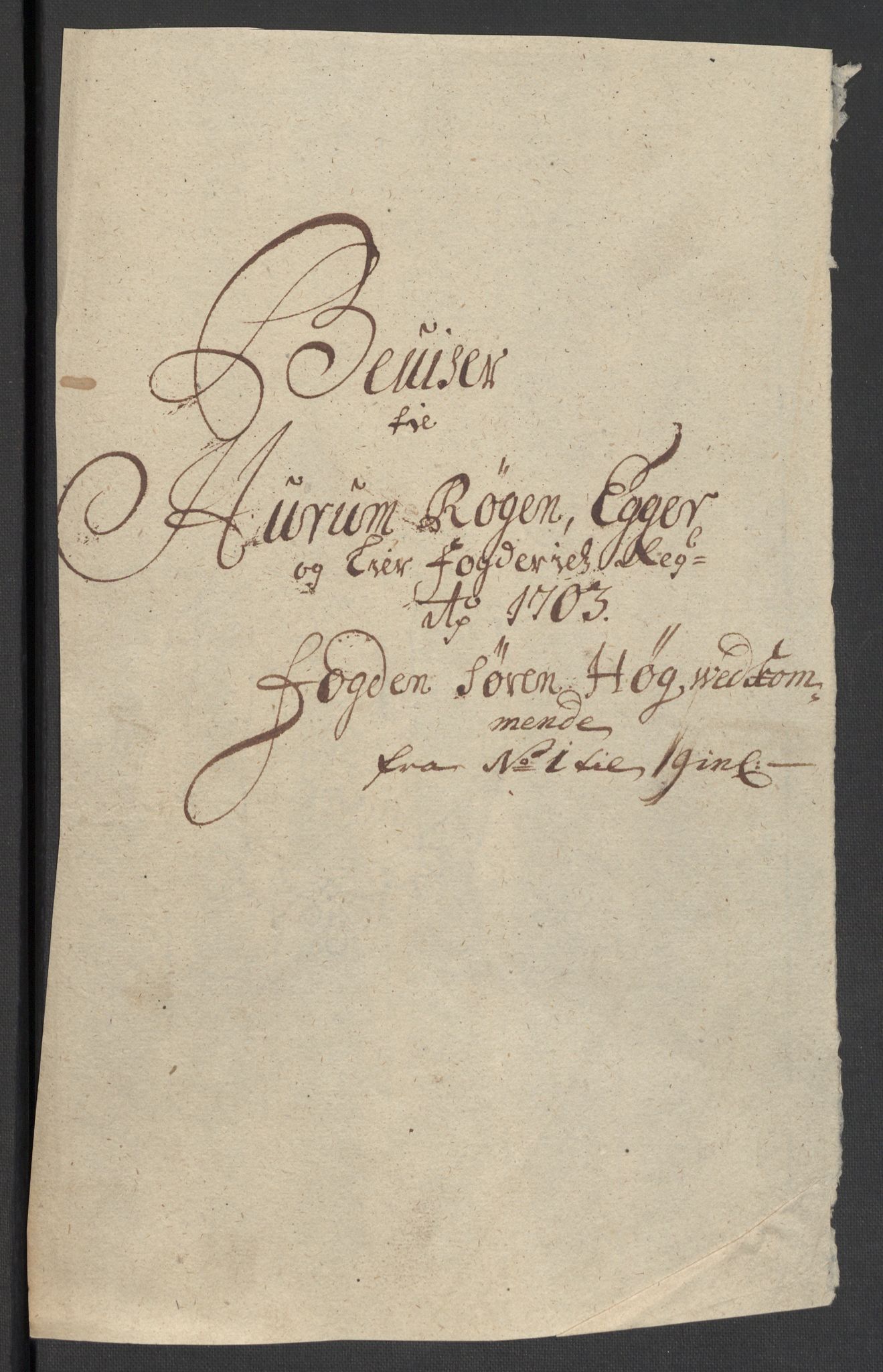 Rentekammeret inntil 1814, Reviderte regnskaper, Fogderegnskap, AV/RA-EA-4092/R30/L1699: Fogderegnskap Hurum, Røyken, Eiker og Lier, 1703, p. 16