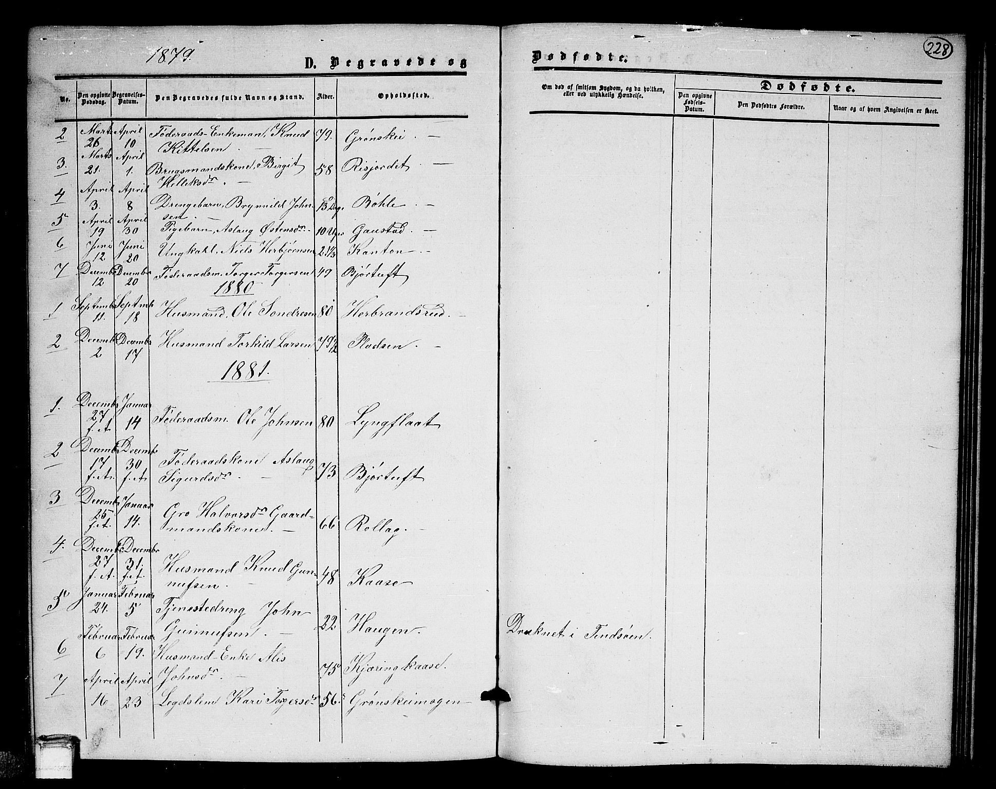 Tinn kirkebøker, SAKO/A-308/G/Gb/L0002: Parish register (copy) no. II 2, 1851-1886, p. 228