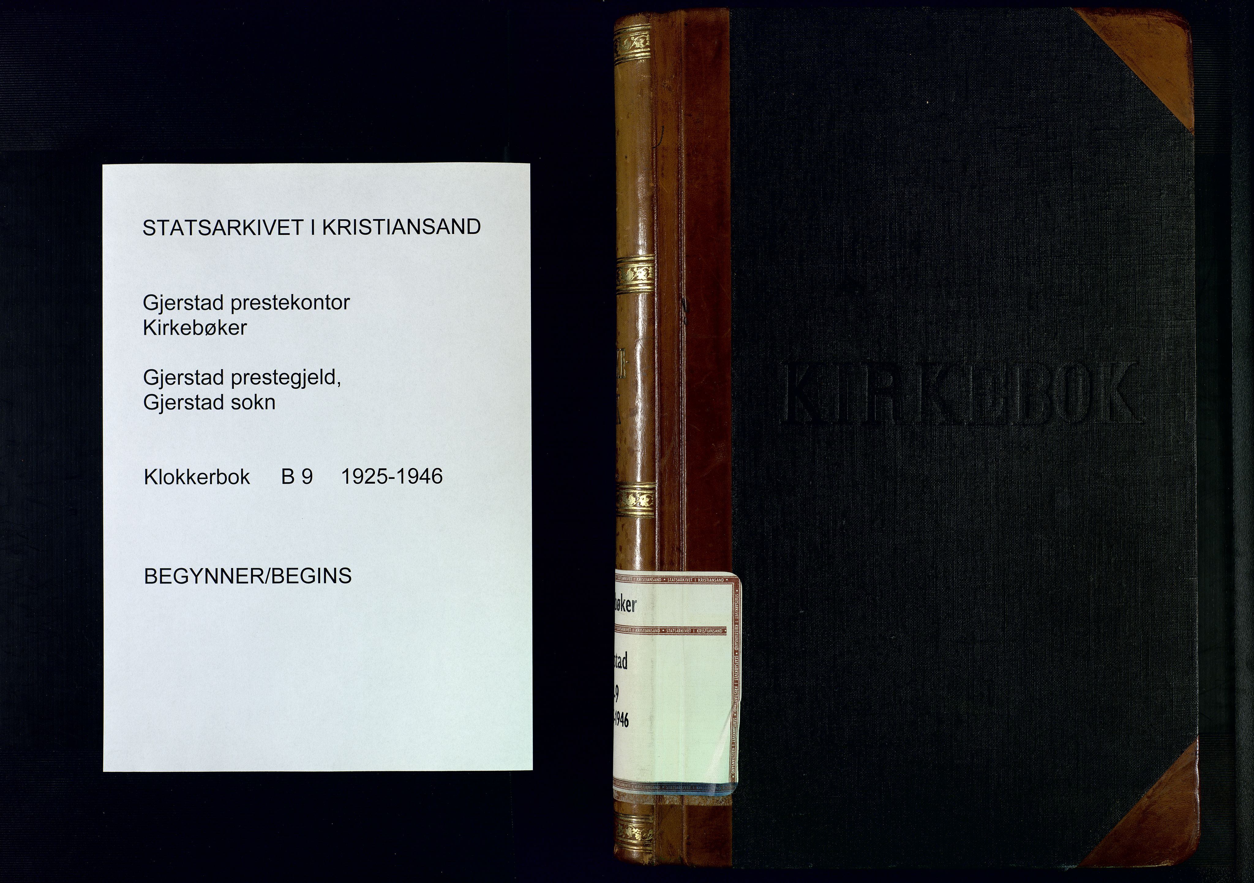 Gjerstad sokneprestkontor, SAK/1111-0014/F/Fb/Fba/L0009: Parish register (copy) no. B 9, 1925-1946