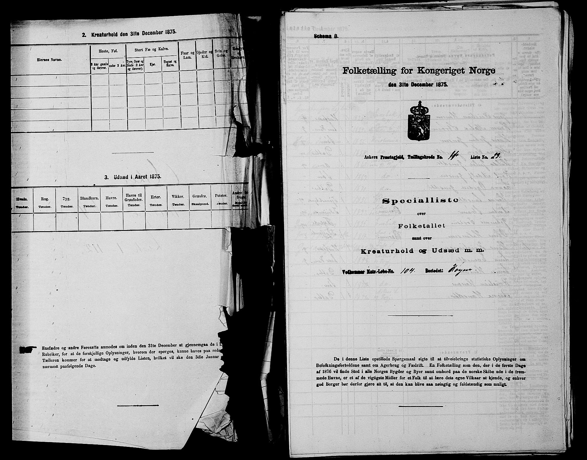 RA, 1875 census for 0220P Asker, 1875, p. 781