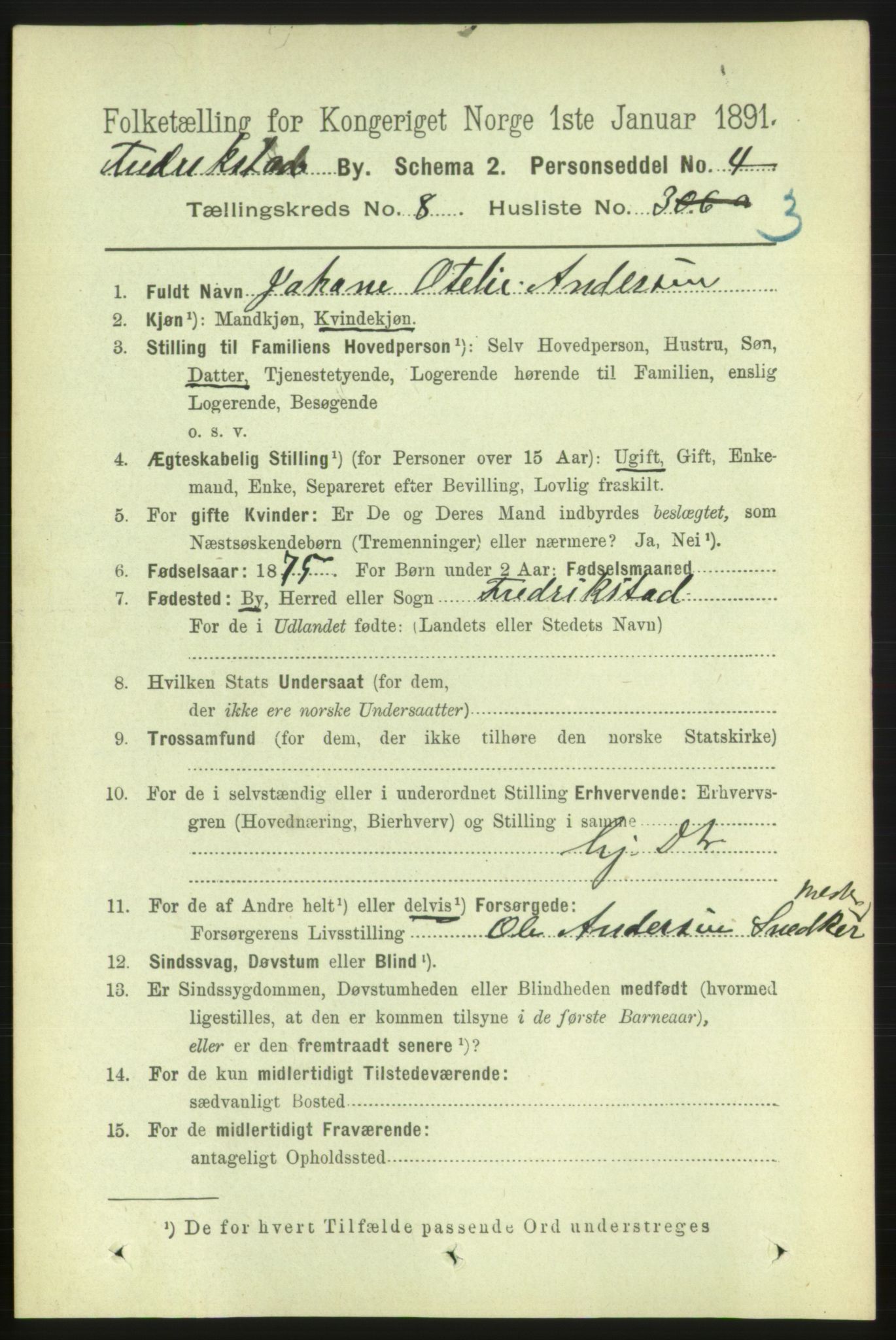 RA, 1891 census for 0103 Fredrikstad, 1891, p. 9769