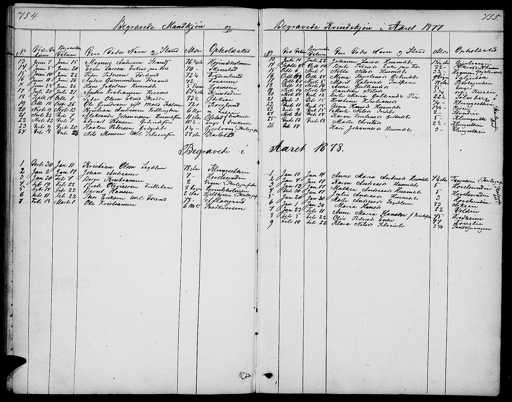 Nes prestekontor, Hedmark, AV/SAH-PREST-020/L/La/L0005: Parish register (copy) no. 5, 1852-1889, p. 754-755