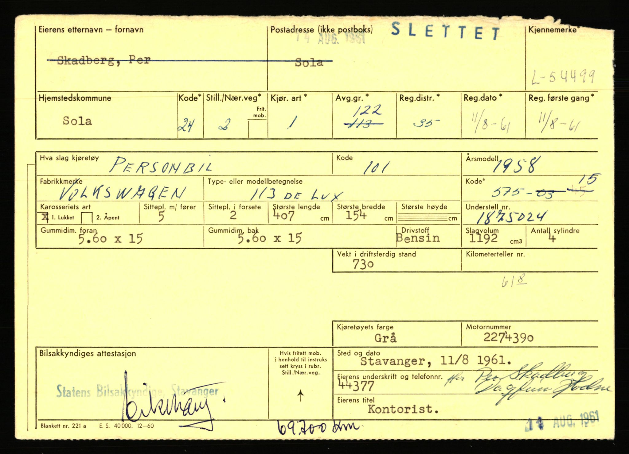 Stavanger trafikkstasjon, AV/SAST-A-101942/0/F/L0054: L-54200 - L-55699, 1930-1971, p. 627