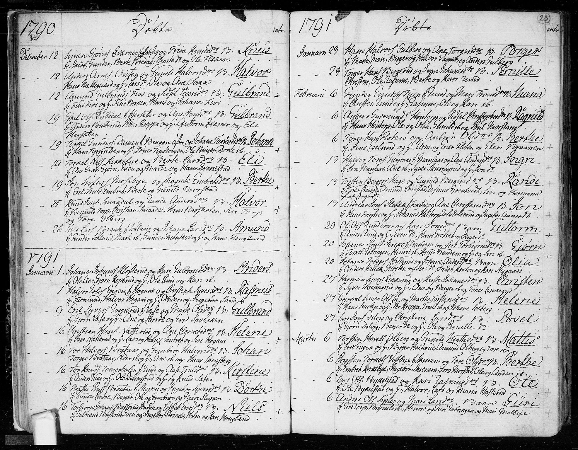 Trøgstad prestekontor Kirkebøker, SAO/A-10925/F/Fa/L0005: Parish register (official) no. I 5, 1784-1814, p. 23