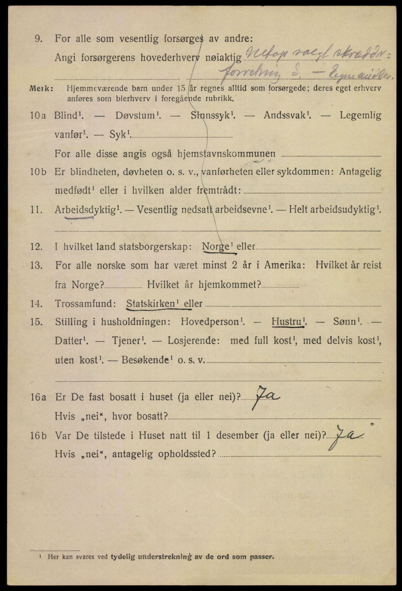 SAKO, 1920 census for Kragerø, 1920, p. 5428