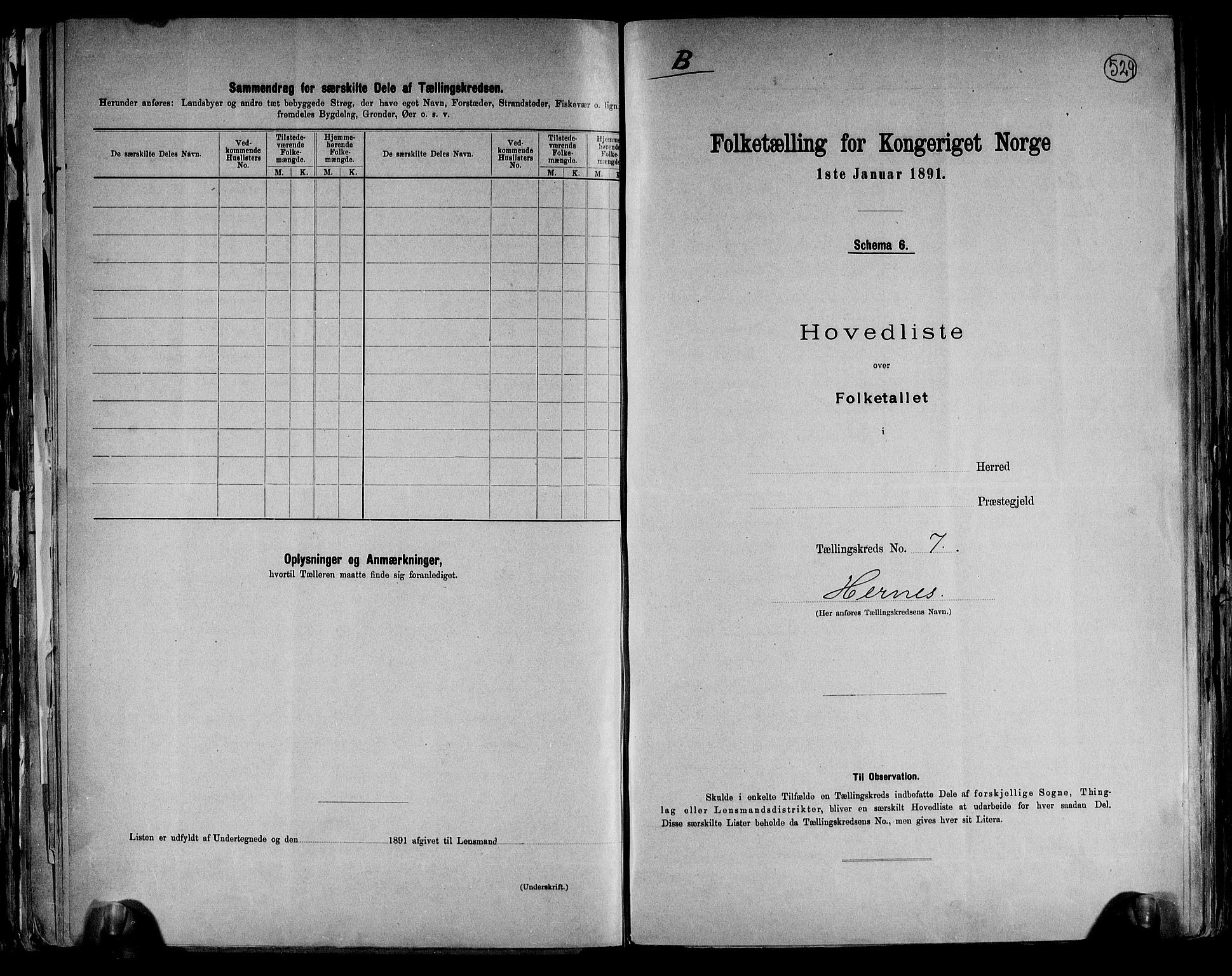 RA, 1891 census for 0427 Elverum, 1891, p. 26