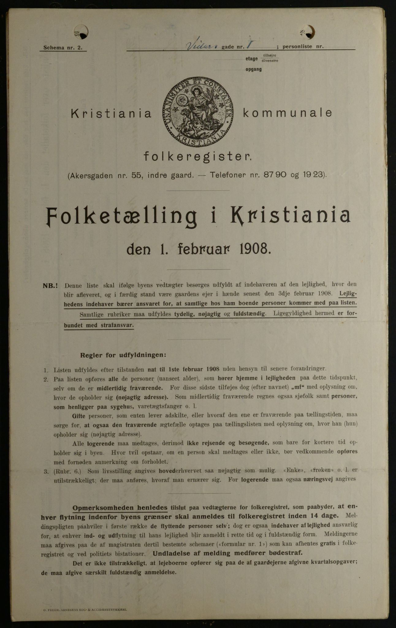 OBA, Municipal Census 1908 for Kristiania, 1908, p. 110931