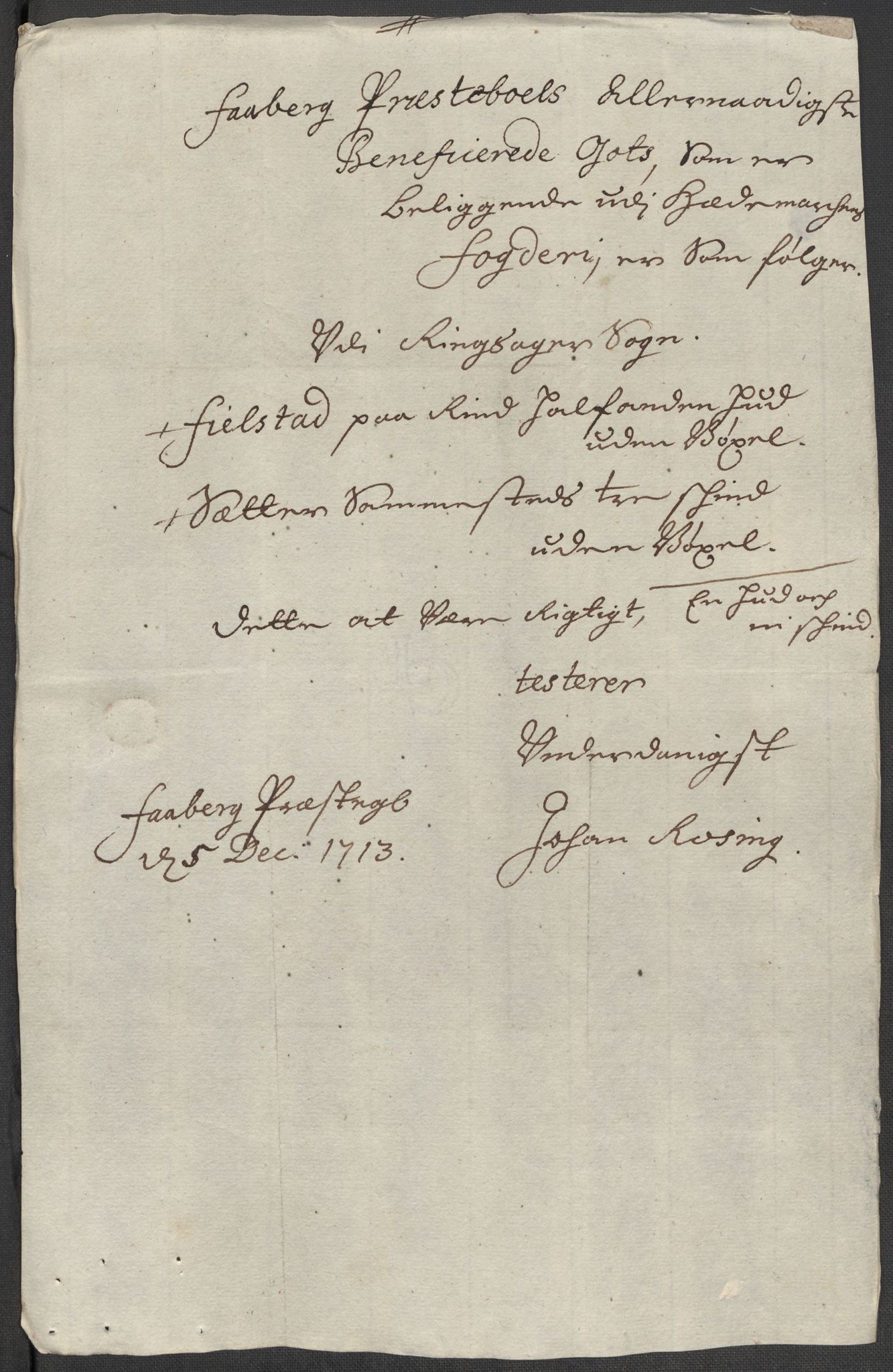 Rentekammeret inntil 1814, Reviderte regnskaper, Fogderegnskap, AV/RA-EA-4092/R16/L1050: Fogderegnskap Hedmark, 1713, p. 229