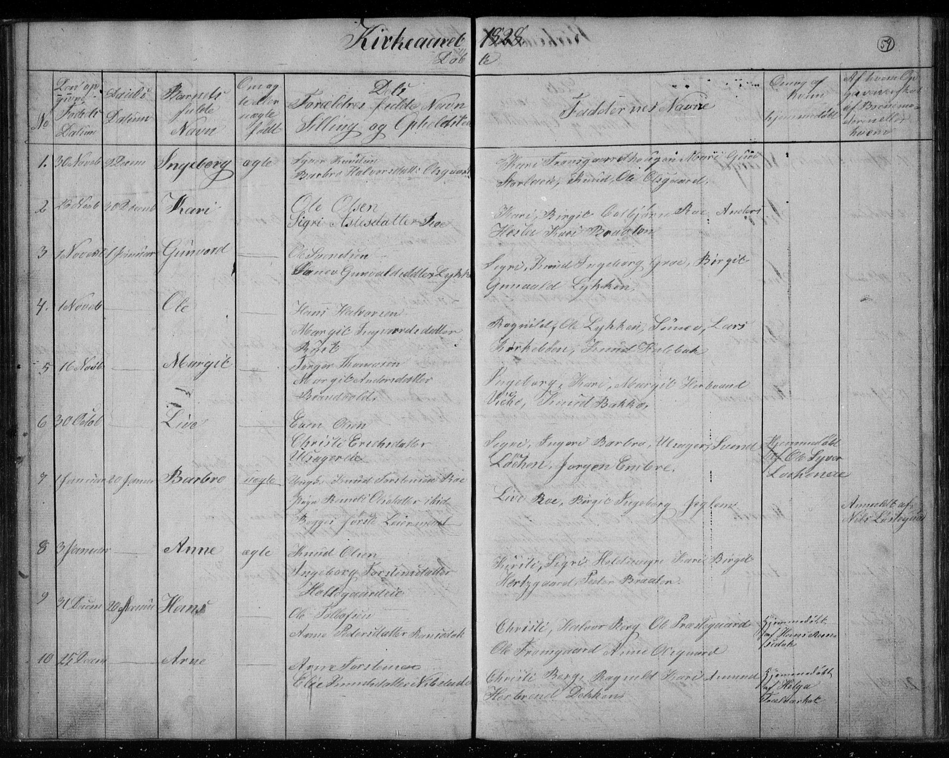 Gol kirkebøker, AV/SAKO-A-226/F/Fa/L0001: Parish register (official) no. I 1, 1821-1837, p. 59