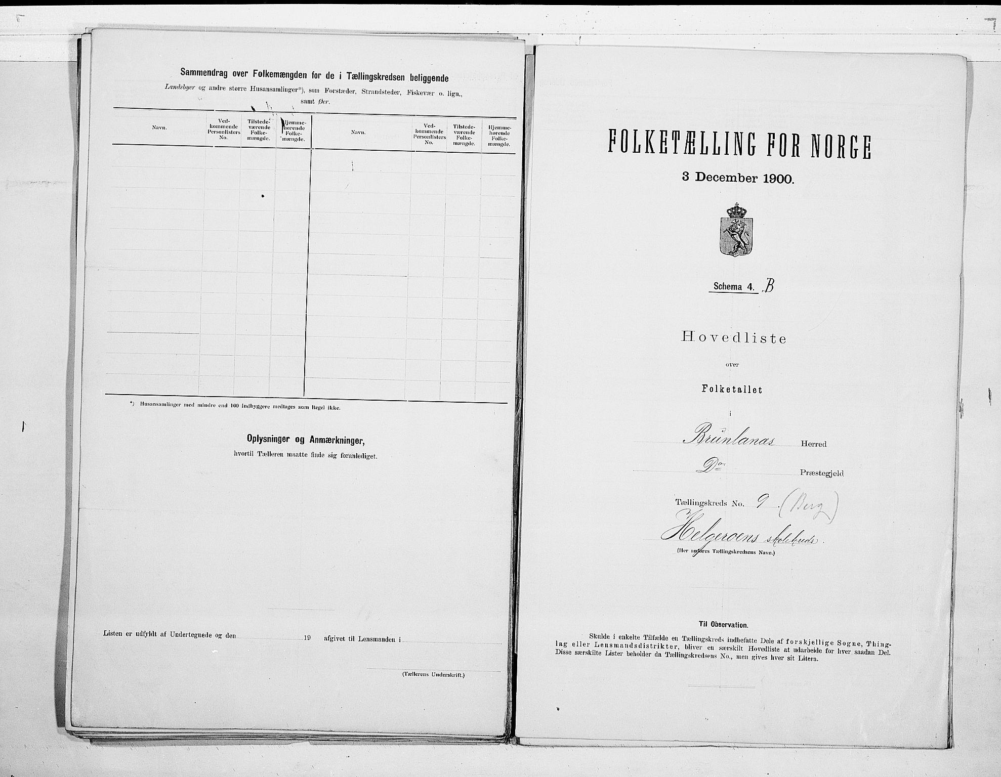 RA, 1900 census for Brunlanes, 1900, p. 26