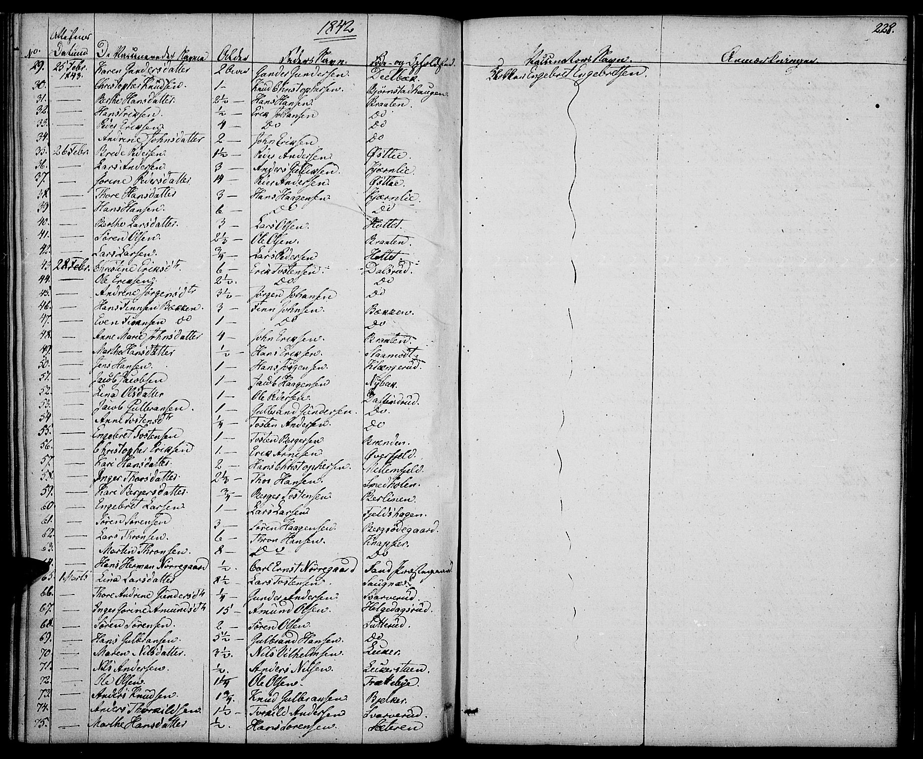 Nord-Odal prestekontor, SAH/PREST-032/H/Ha/Haa/L0002: Parish register (official) no. 2, 1839-1850, p. 228