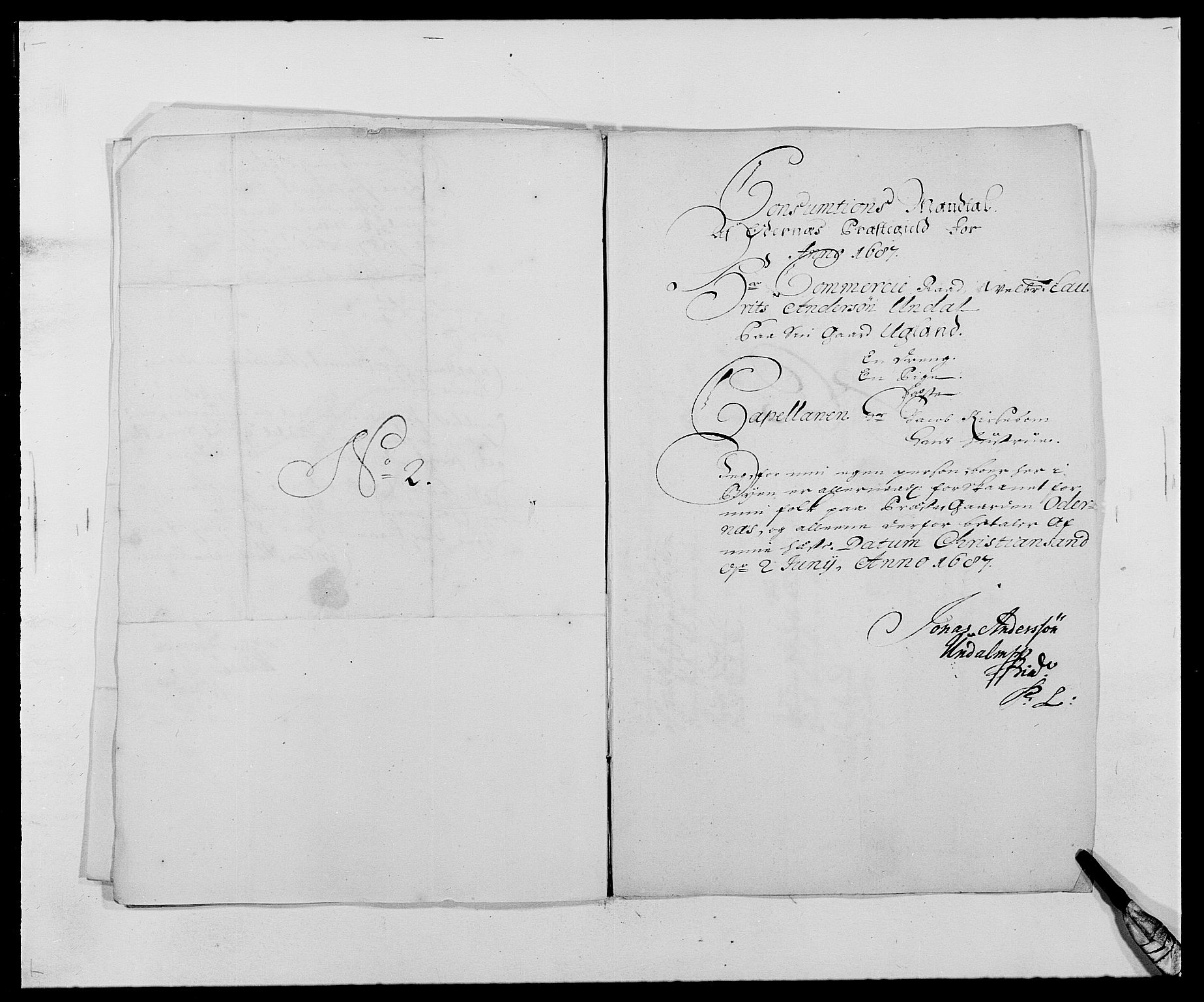 Rentekammeret inntil 1814, Reviderte regnskaper, Fogderegnskap, AV/RA-EA-4092/R42/L2542: Mandal fogderi, 1685-1687, p. 224
