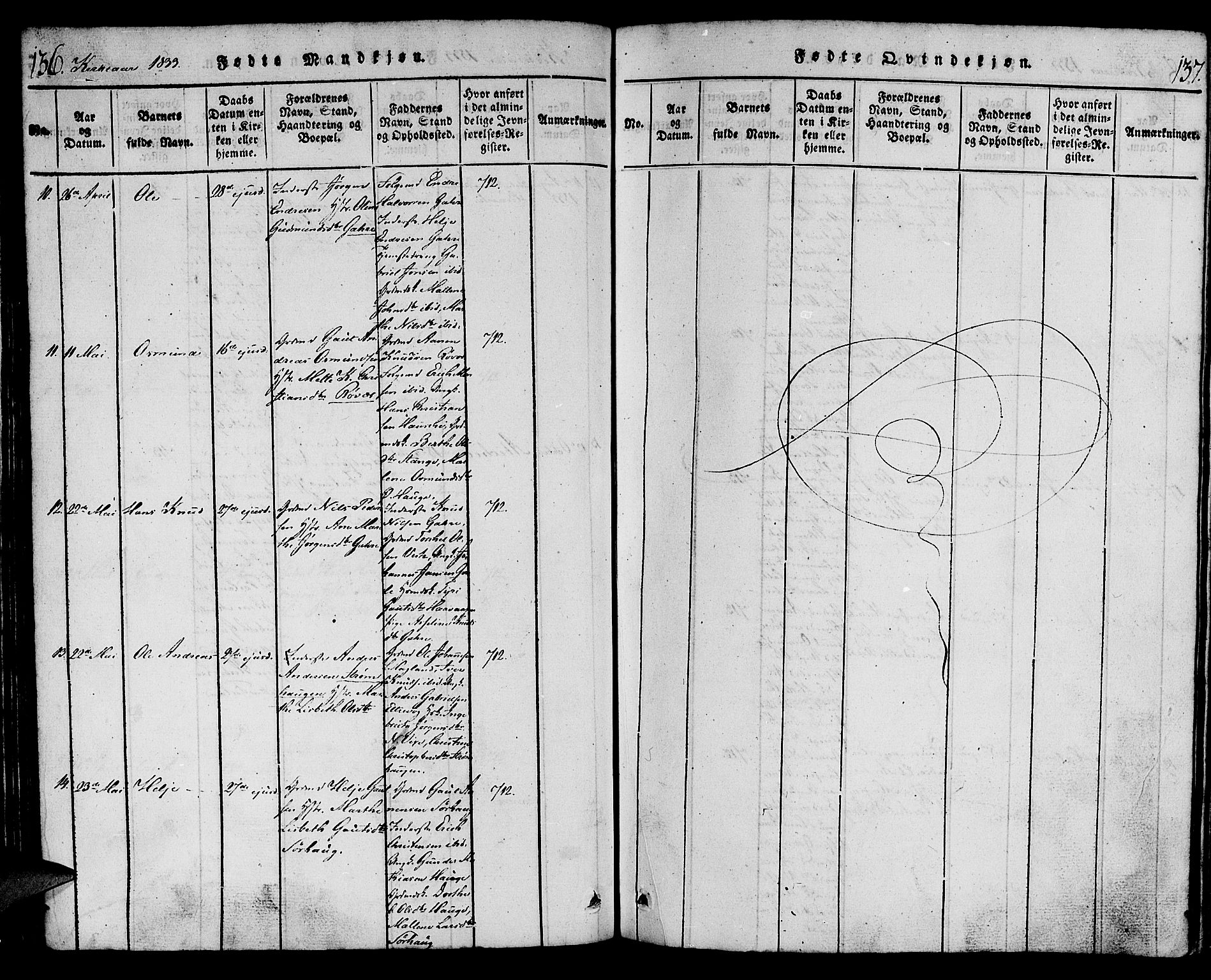 Torvastad sokneprestkontor, AV/SAST-A -101857/H/Ha/Haa/L0004: Parish register (official) no. A 4, 1817-1836, p. 136-137