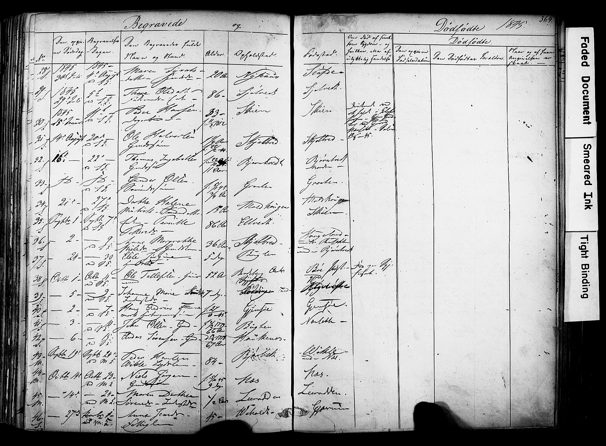 Solum kirkebøker, SAKO/A-306/F/Fa/L0006: Parish register (official) no. I 6, 1844-1855, p. 364