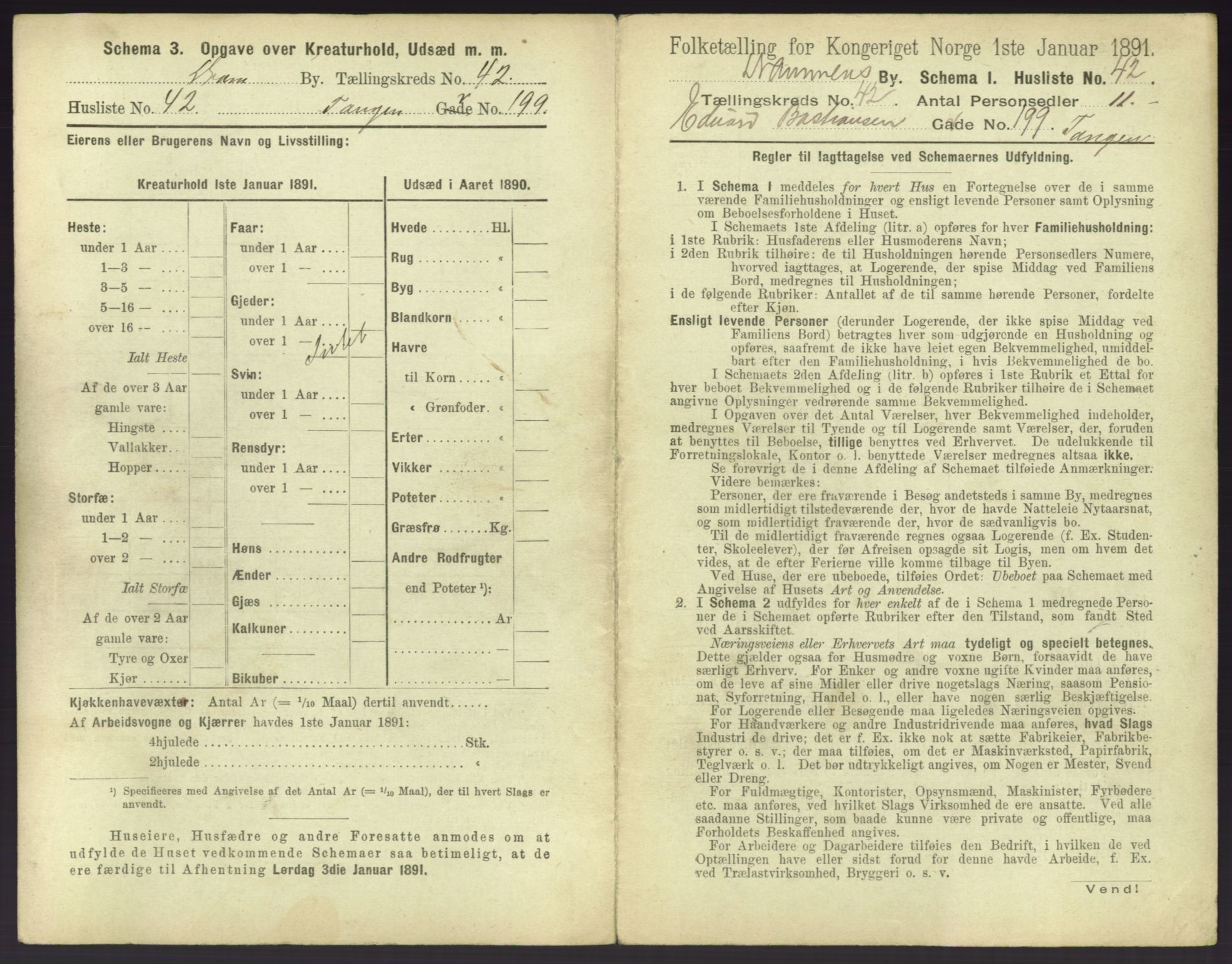 RA, 1891 census for 0602 Drammen, 1891, p. 3799