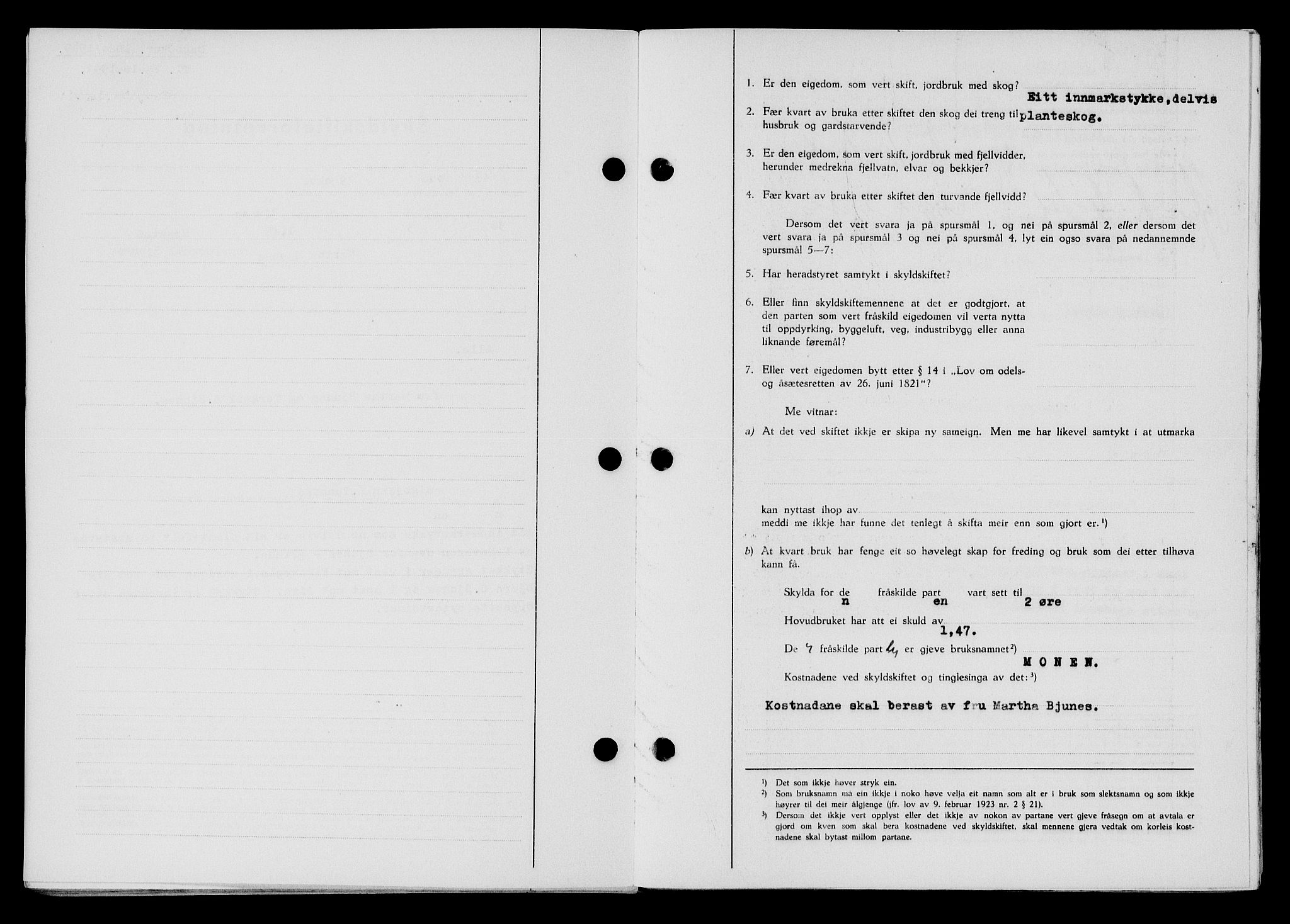 Flekkefjord sorenskriveri, AV/SAK-1221-0001/G/Gb/Gba/L0065: Mortgage book no. A-13, 1949-1949, Diary no: : 1020/1949