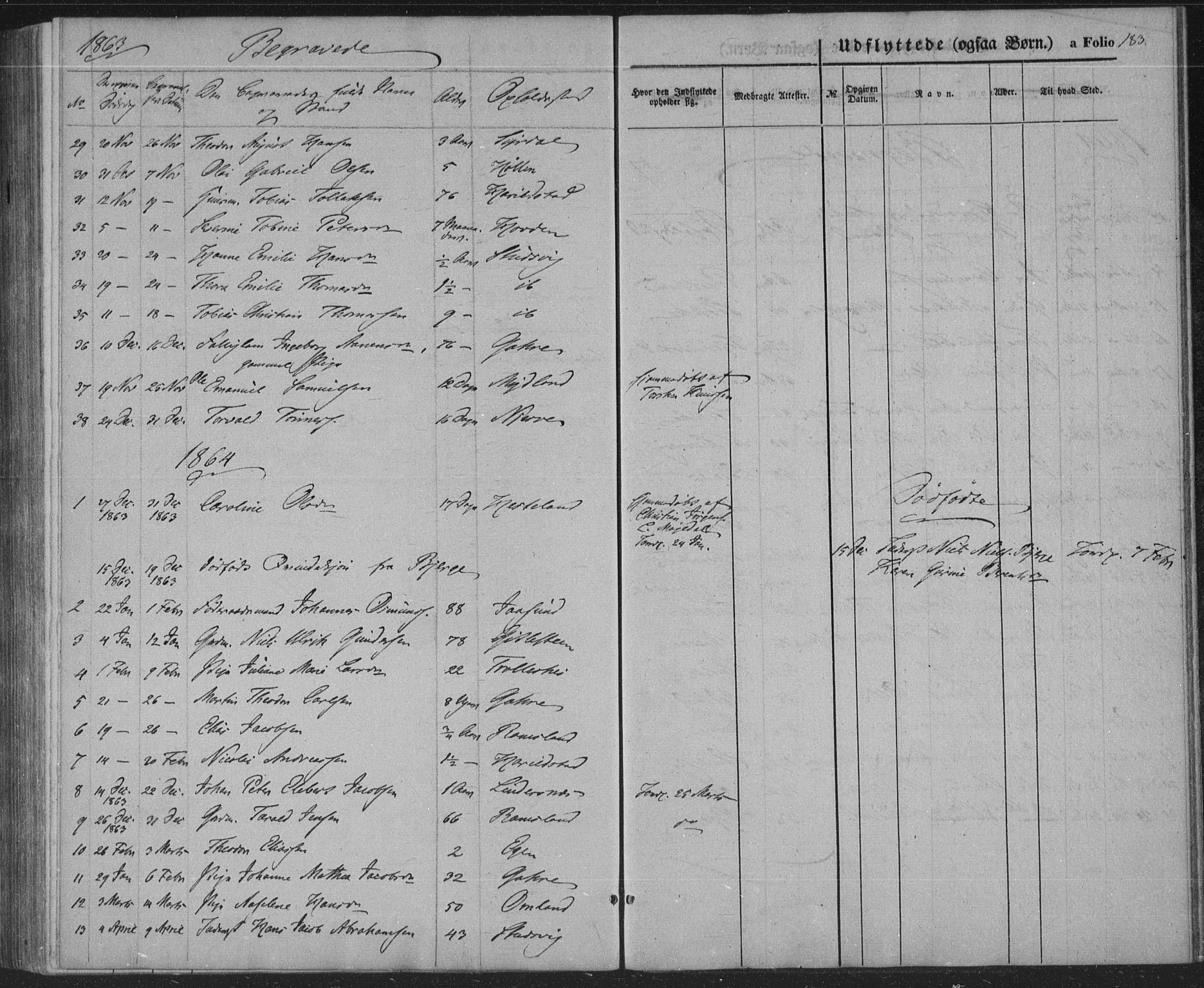 Sør-Audnedal sokneprestkontor, SAK/1111-0039/F/Fa/Faa/L0002: Parish register (official) no. A 2, 1848-1867, p. 183