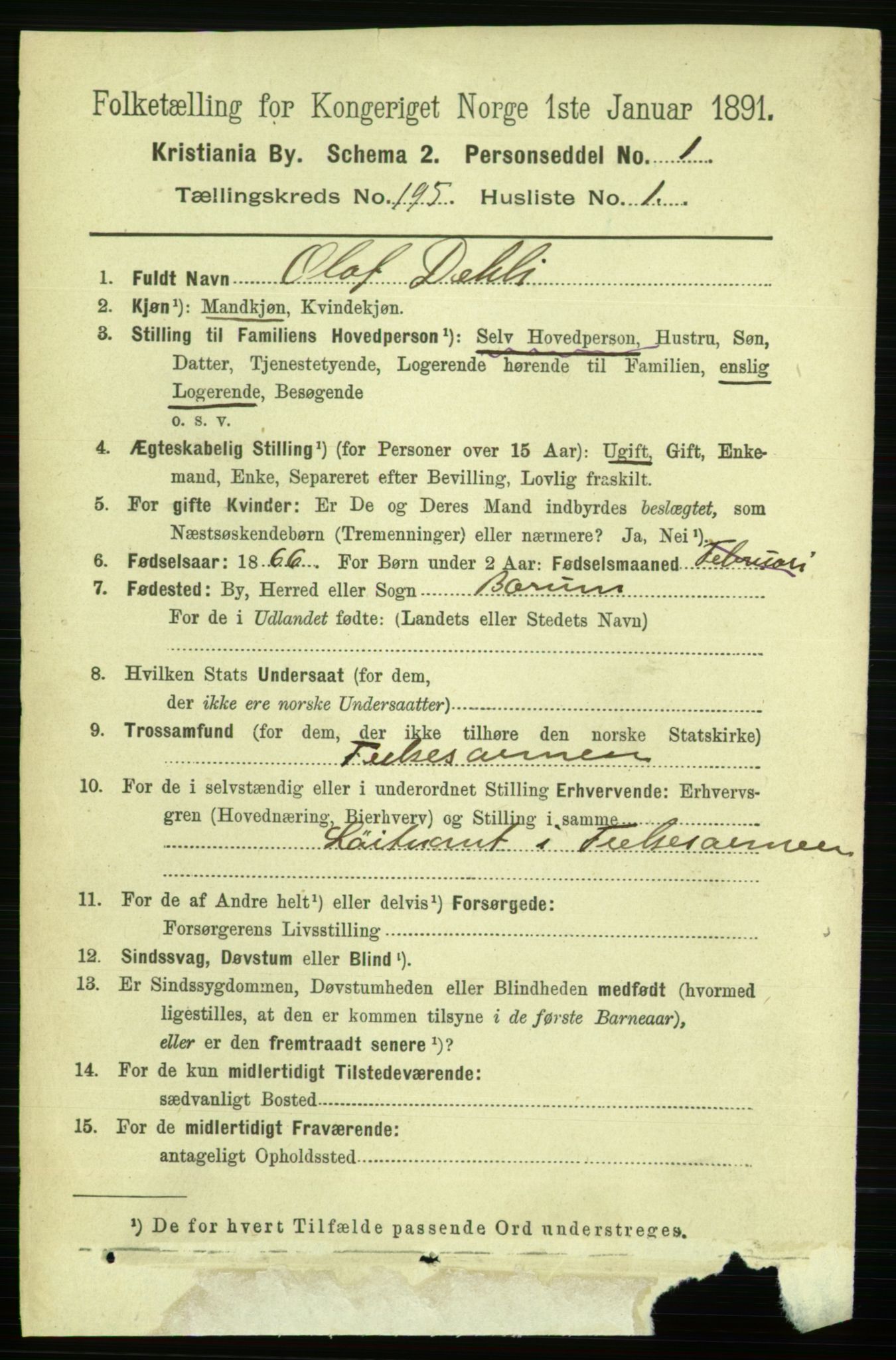 RA, 1891 census for 0301 Kristiania, 1891, p. 117503