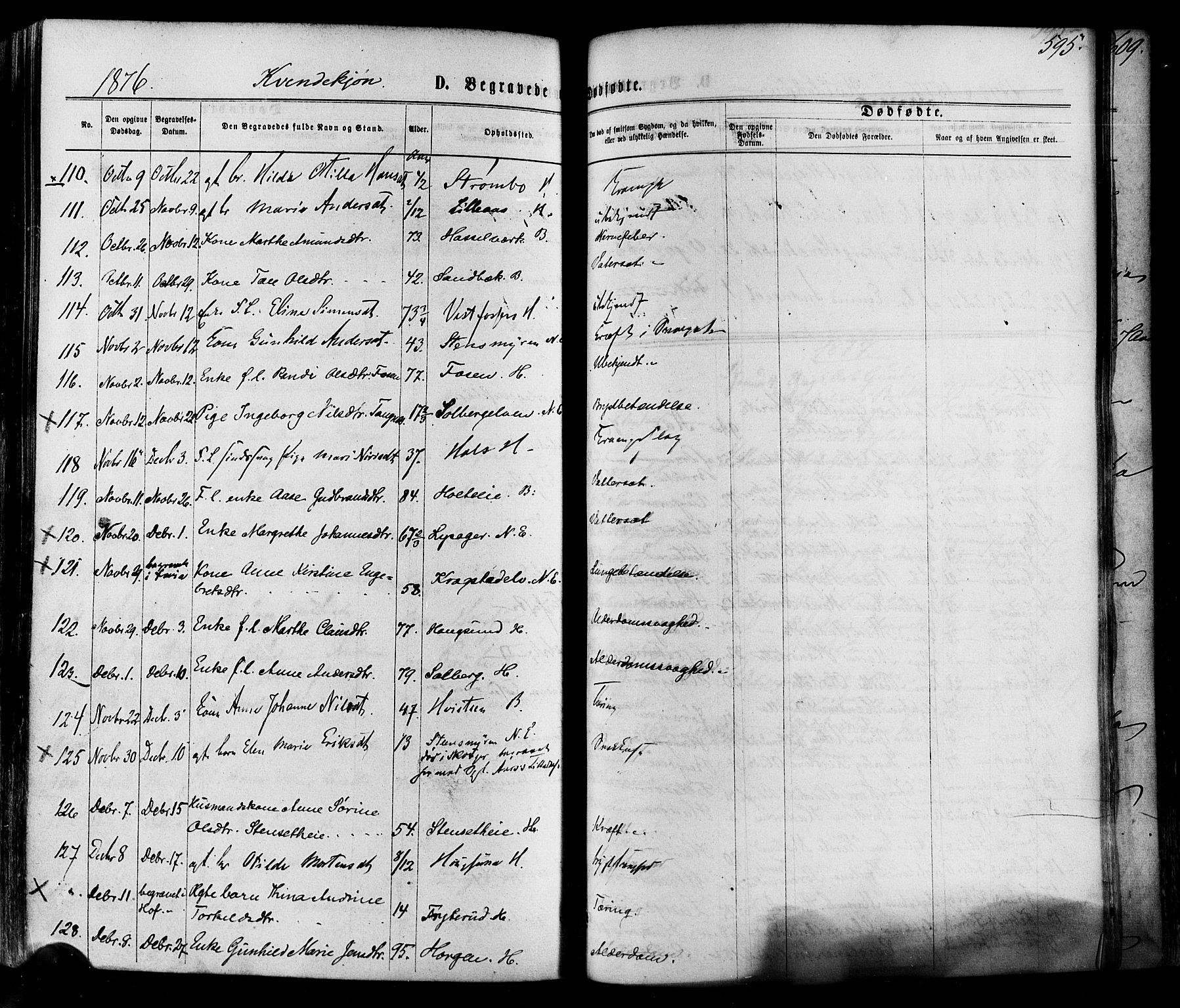 Eiker kirkebøker, SAKO/A-4/F/Fa/L0017: Parish register (official) no. I 17, 1869-1877, p. 595
