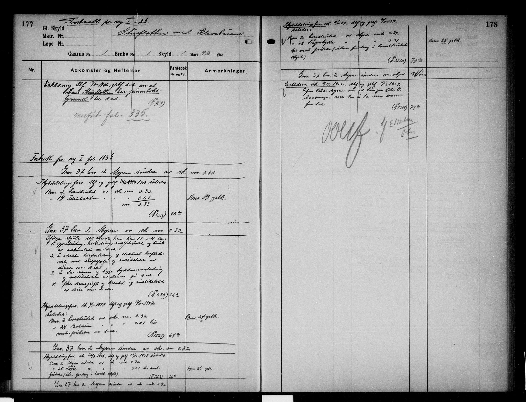 Nord-Gudbrandsdal tingrett, SAH/TING-002/H/Ha/Hac/L0003: Mortgage register no. 3, 1928-1950, p. 177-178