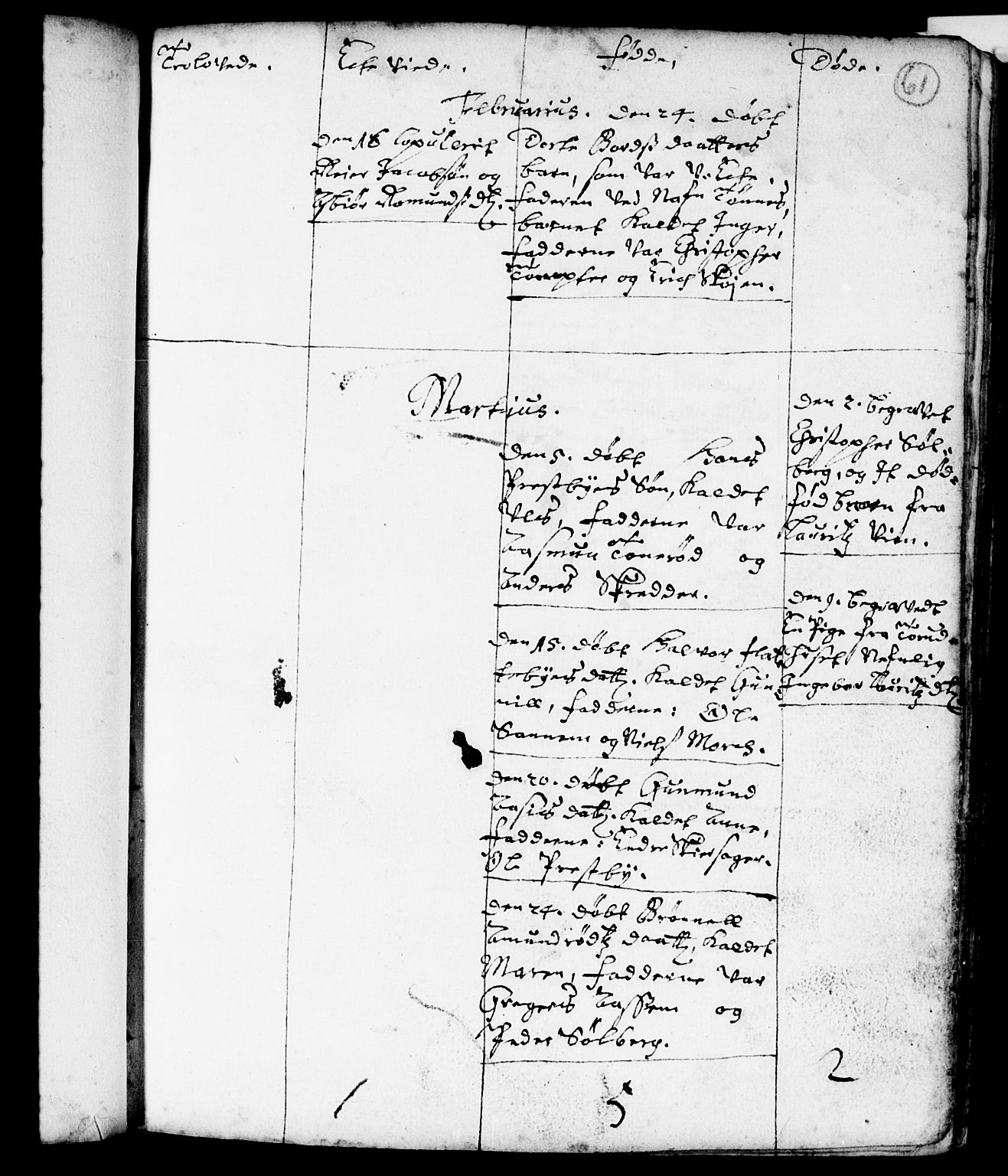 Spydeberg prestekontor Kirkebøker, AV/SAO-A-10924/F/Fa/L0001: Parish register (official) no. I 1, 1696-1738, p. 61