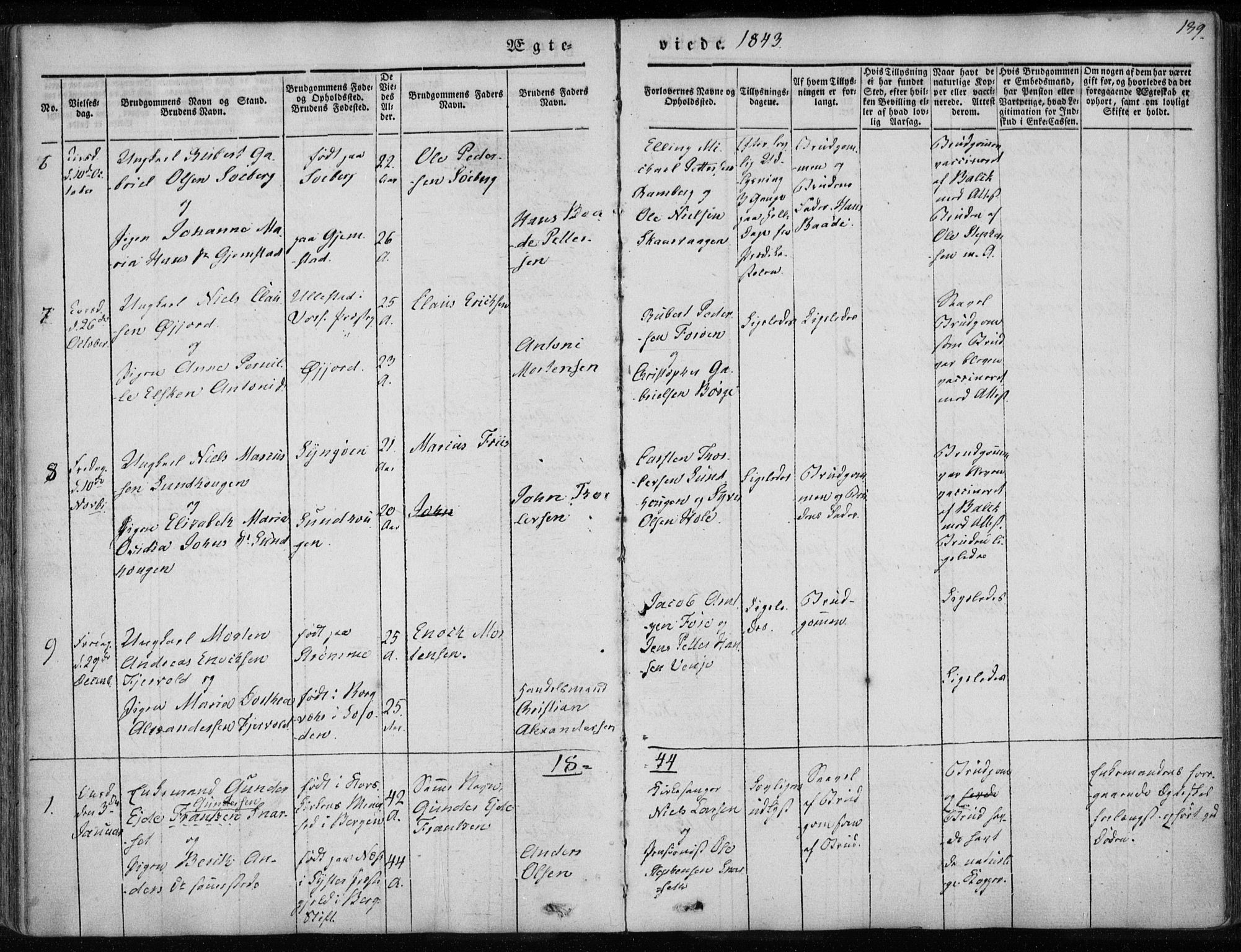 Ministerialprotokoller, klokkerbøker og fødselsregistre - Nordland, SAT/A-1459/891/L1299: Parish register (official) no. 891A04, 1841-1856, p. 139
