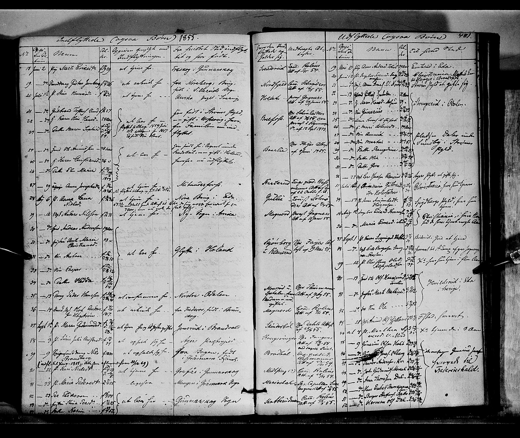 Vinger prestekontor, SAH/PREST-024/H/Ha/Haa/L0010: Parish register (official) no. 10, 1855-1861, p. 481
