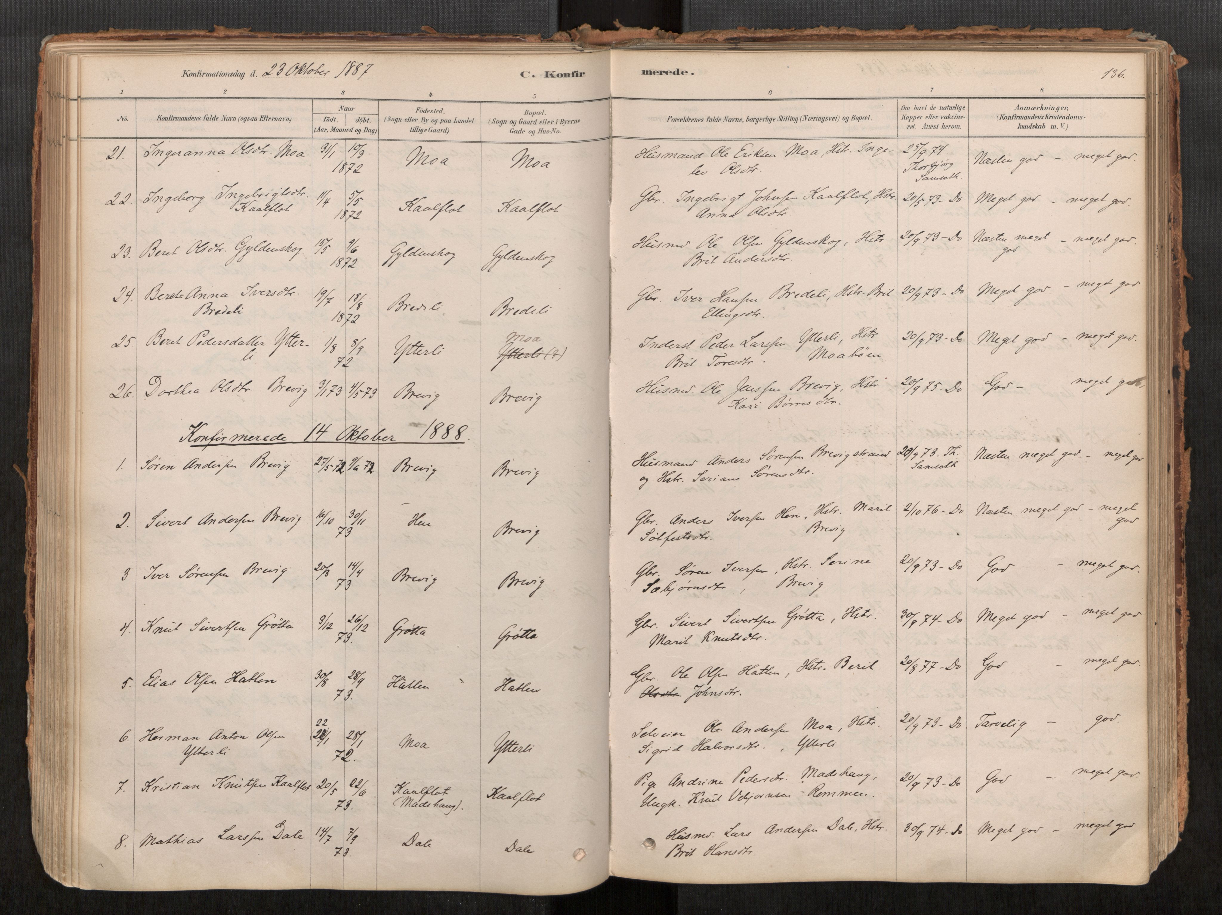 Ministerialprotokoller, klokkerbøker og fødselsregistre - Møre og Romsdal, SAT/A-1454/545/L0594: Parish register (official) no. 545A03, 1878-1920, p. 136