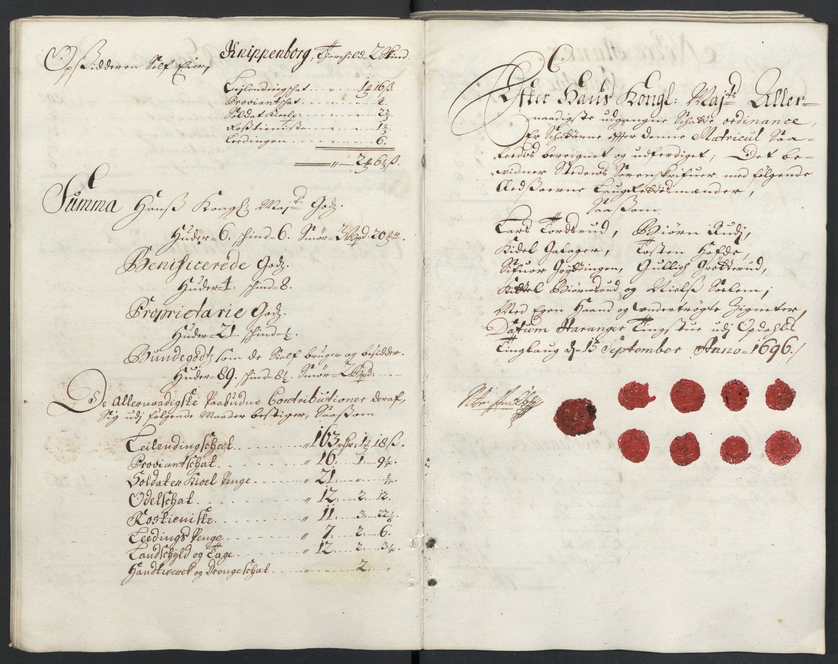 Rentekammeret inntil 1814, Reviderte regnskaper, Fogderegnskap, RA/EA-4092/R24/L1576: Fogderegnskap Numedal og Sandsvær, 1696-1697, p. 60