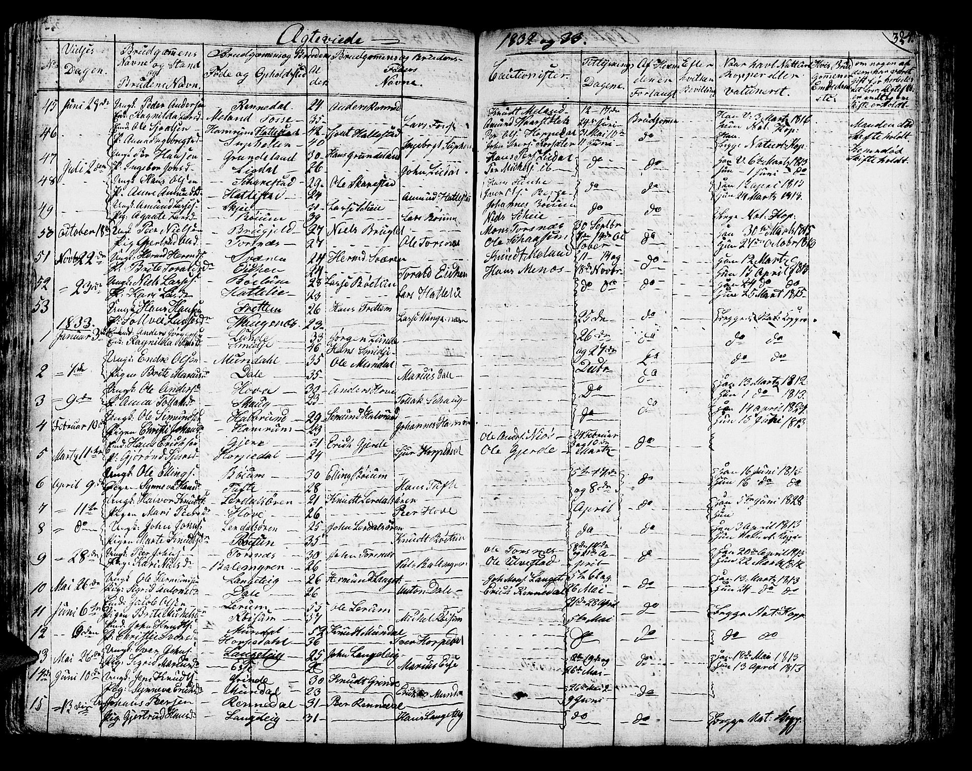 Leikanger sokneprestembete, AV/SAB-A-81001/H/Haa/Haaa/L0006: Parish register (official) no. A 6, 1810-1838, p. 324