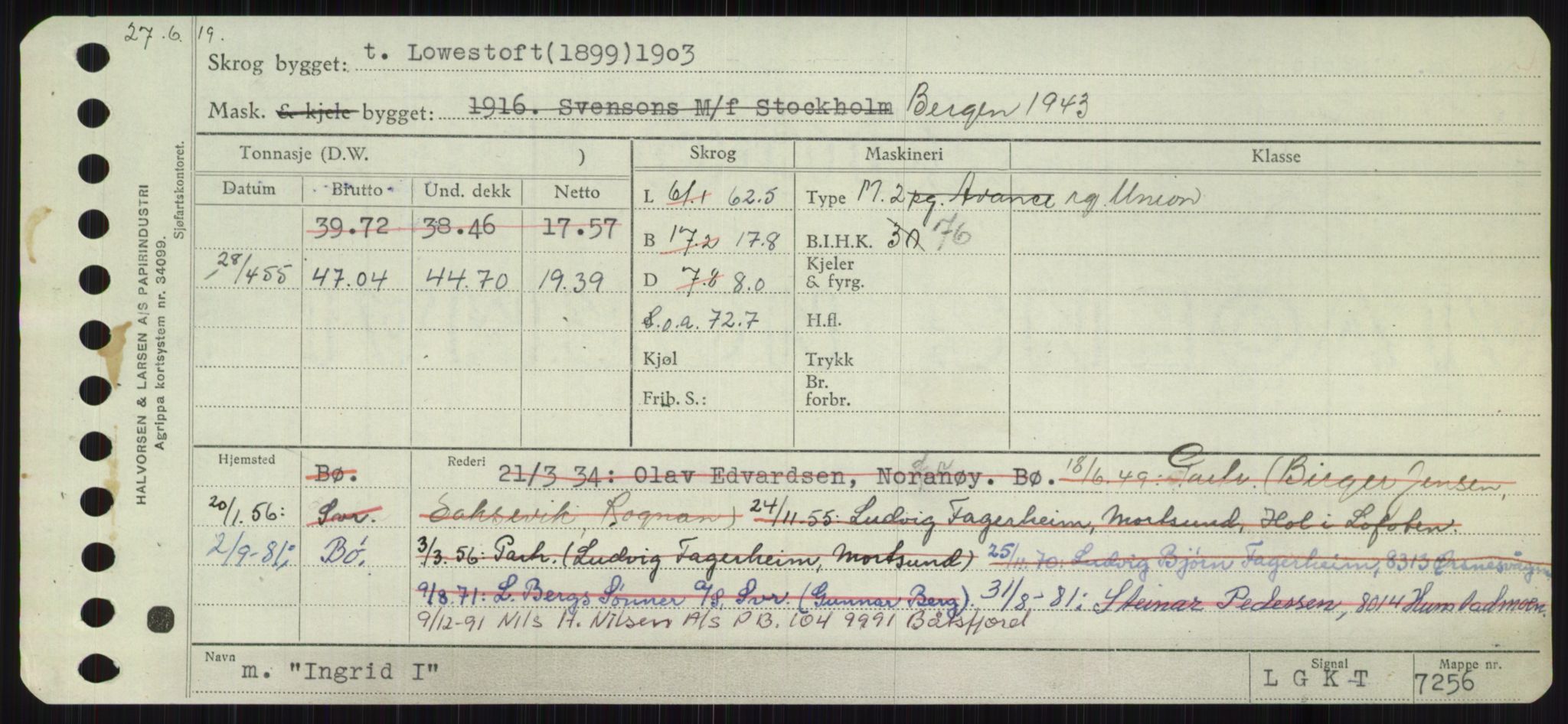 Sjøfartsdirektoratet med forløpere, Skipsmålingen, RA/S-1627/H/Ha/L0003/0001: Fartøy, Hilm-Mar / Fartøy, Hilm-Kol, p. 337