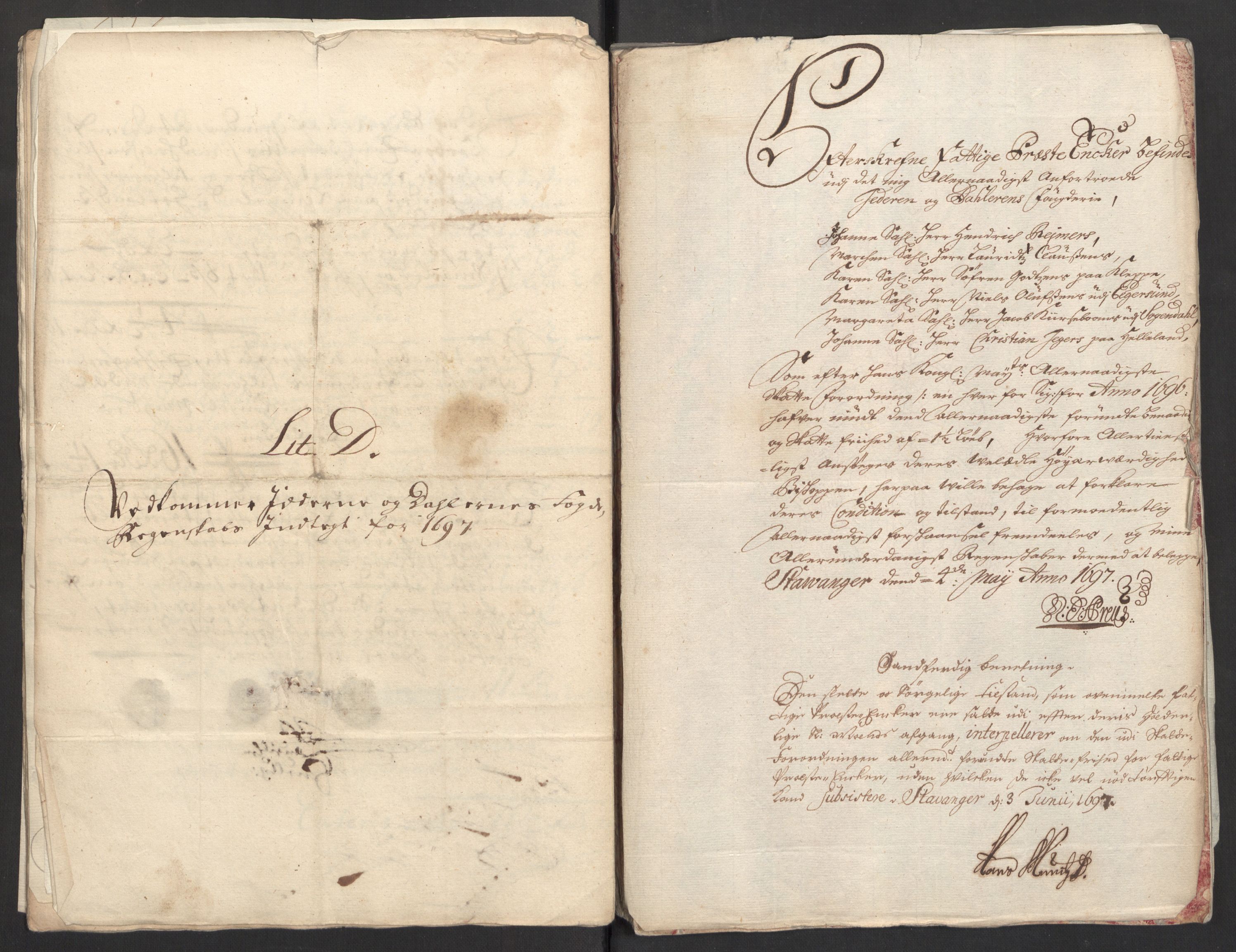 Rentekammeret inntil 1814, Reviderte regnskaper, Fogderegnskap, RA/EA-4092/R46/L2729: Fogderegnskap Jæren og Dalane, 1697-1698, p. 23